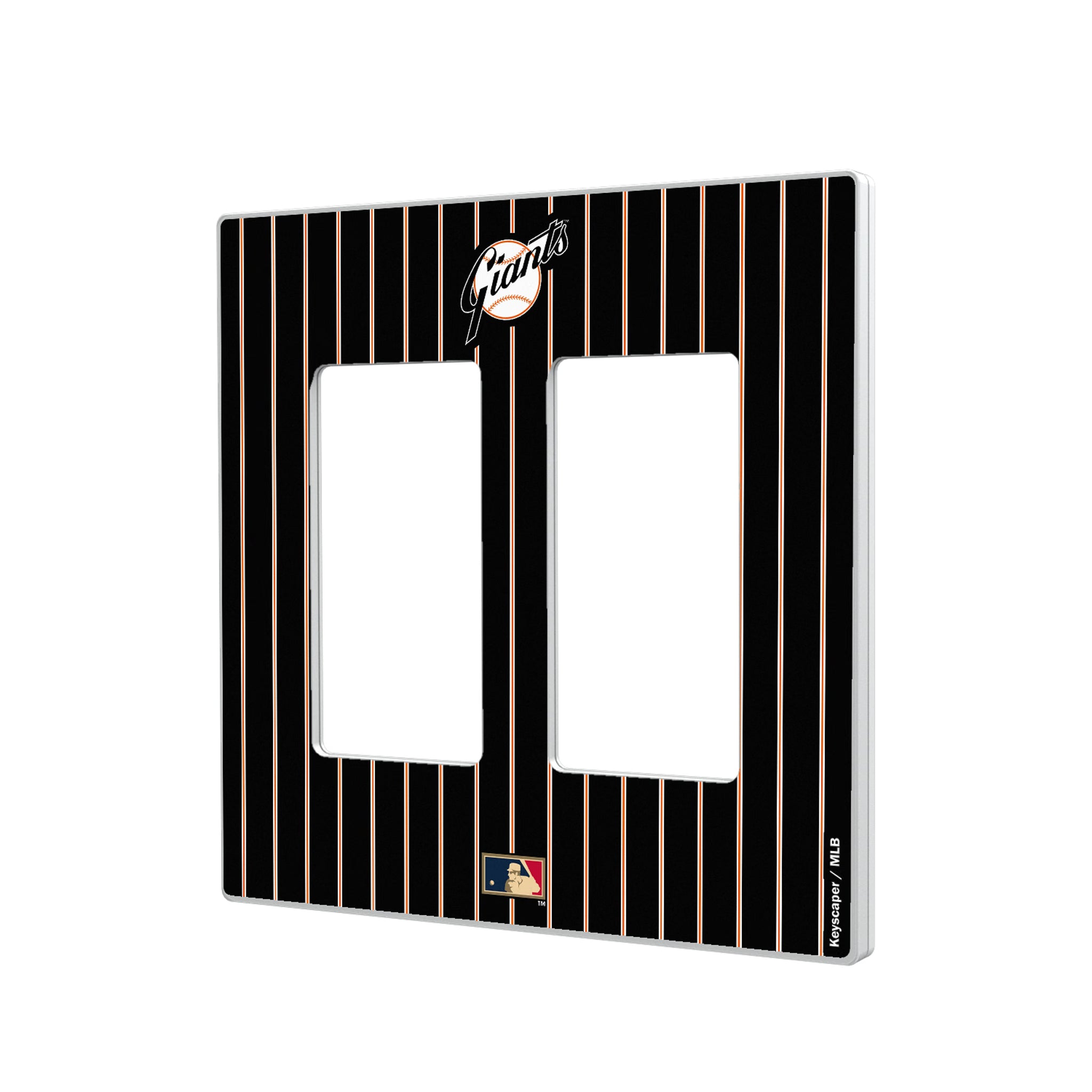 San Francisco Giants 1958-1967 - Cooperstown Collection Pinstripe Hidden-Screw Light Switch Plate#Style_Double Rocker