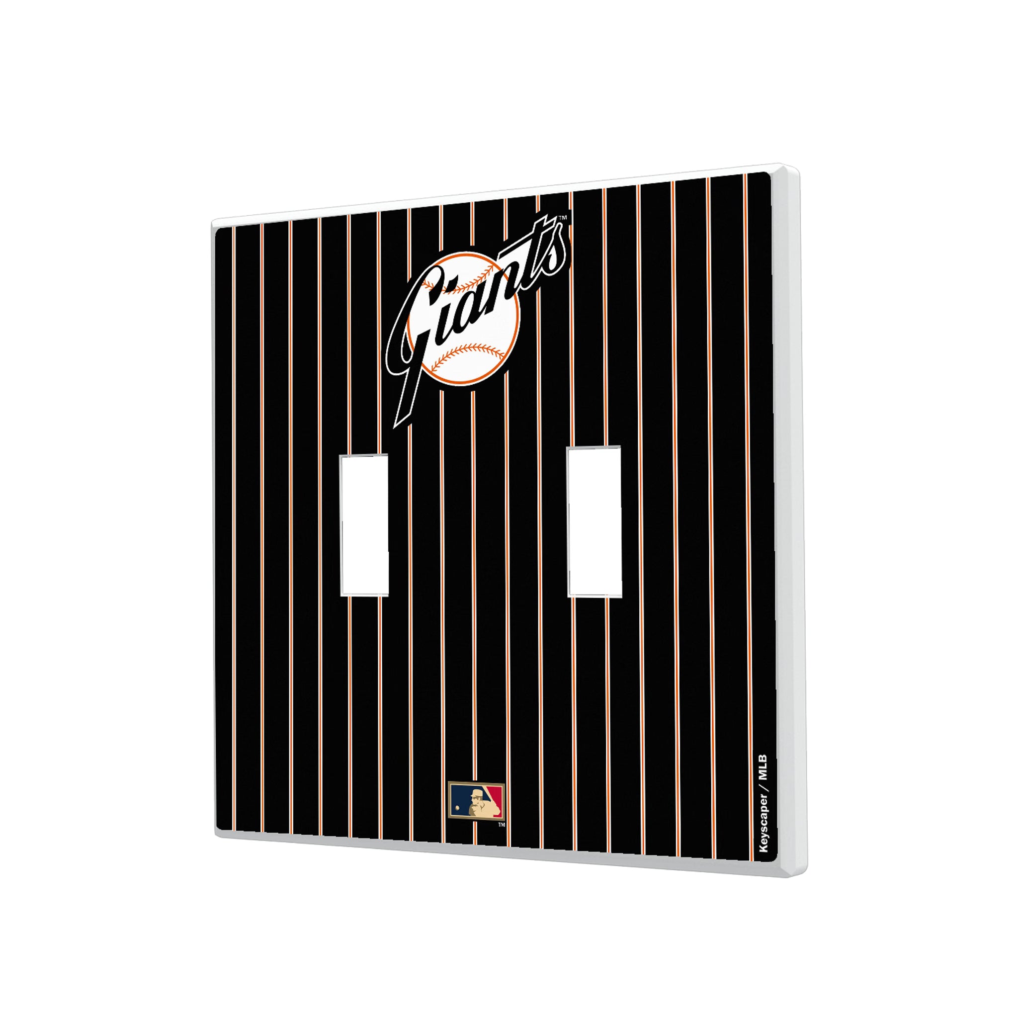 San Francisco Giants 1958-1967 - Cooperstown Collection Pinstripe Hidden-Screw Light Switch Plate#Style_Double Toggle