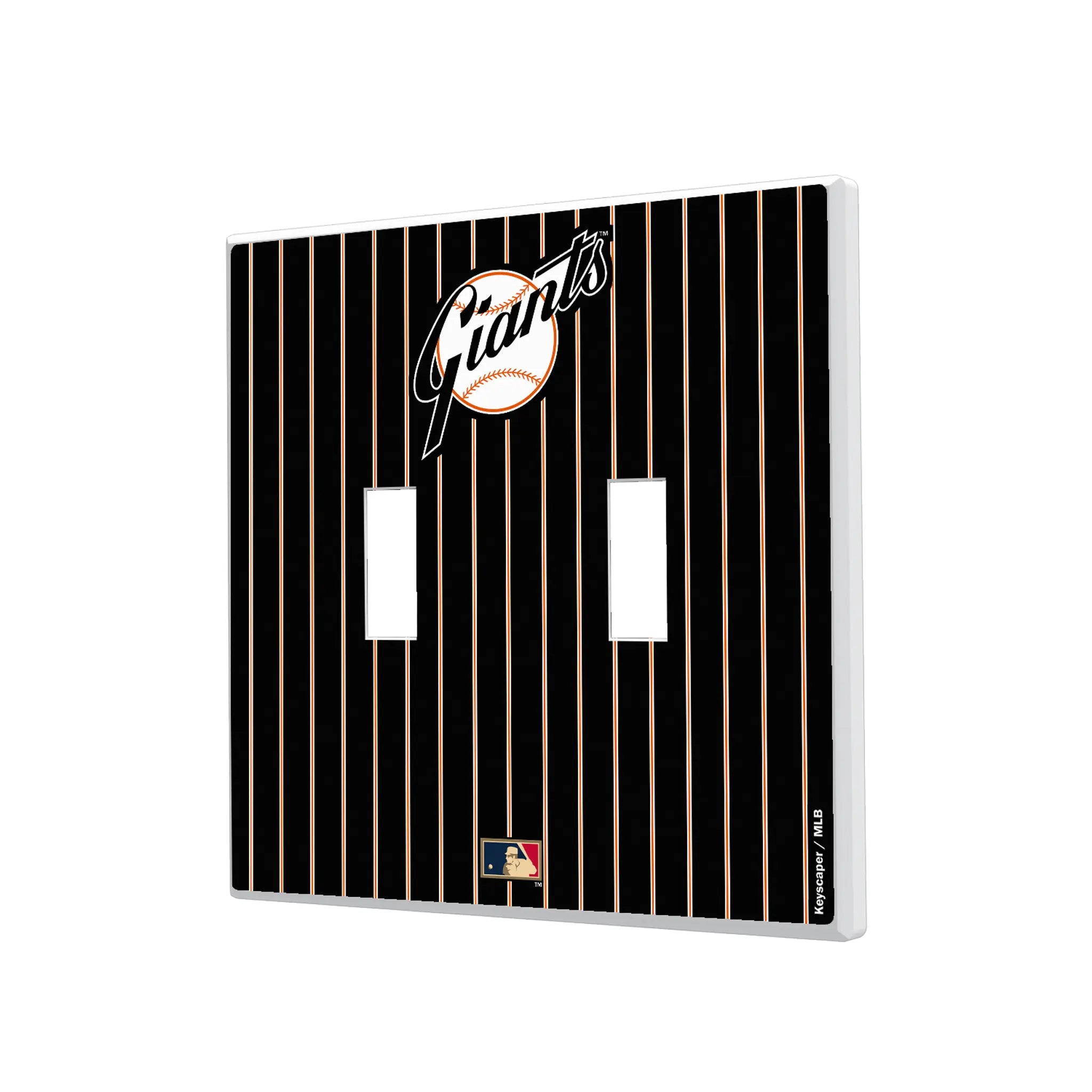San Francisco Giants 1958-1967 - Cooperstown Collection Pinstripe Hidden-Screw Light Switch Plate#Style_Double Toggle