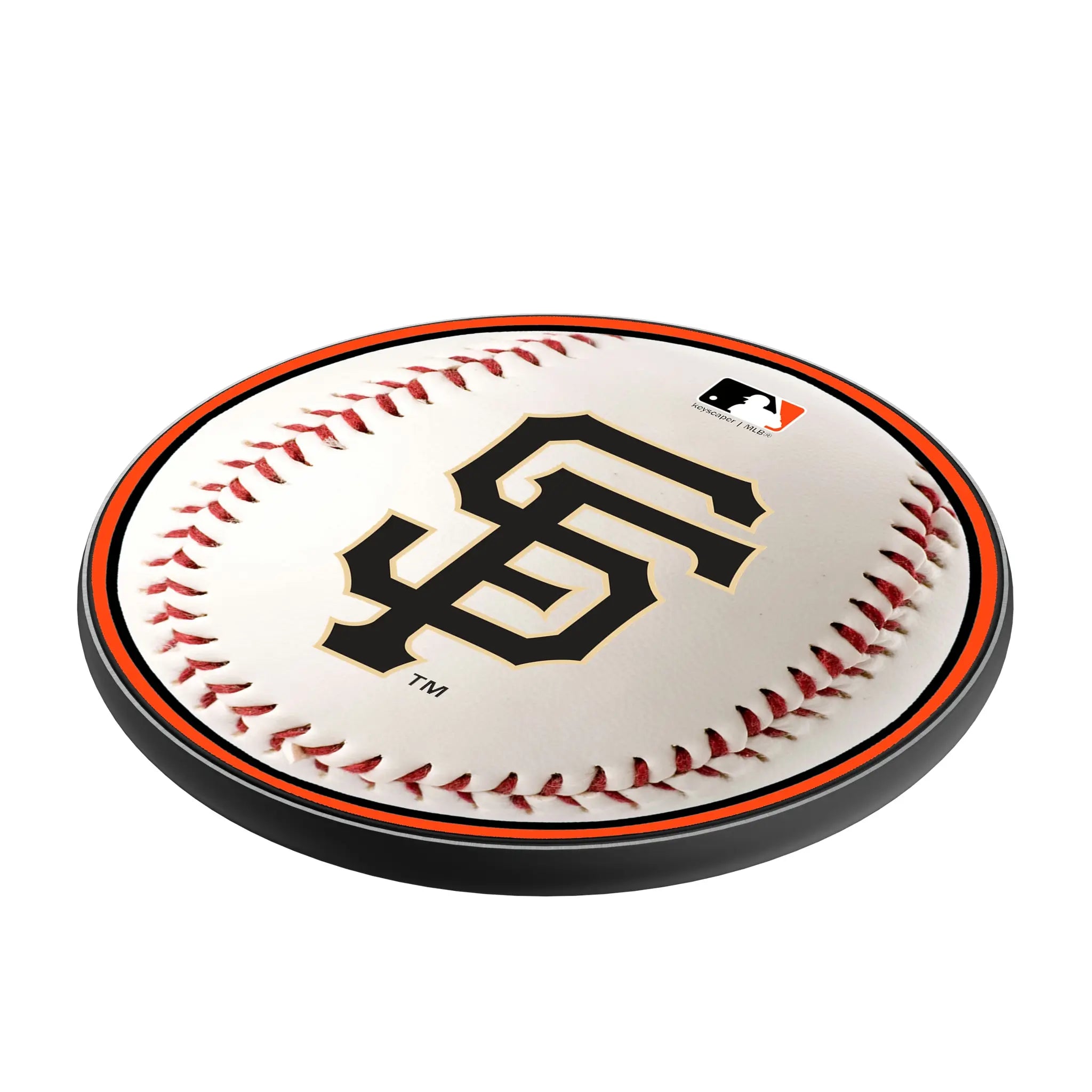 San Francisco Giants Baseball 15-Watt Wireless Charger - Isometric View