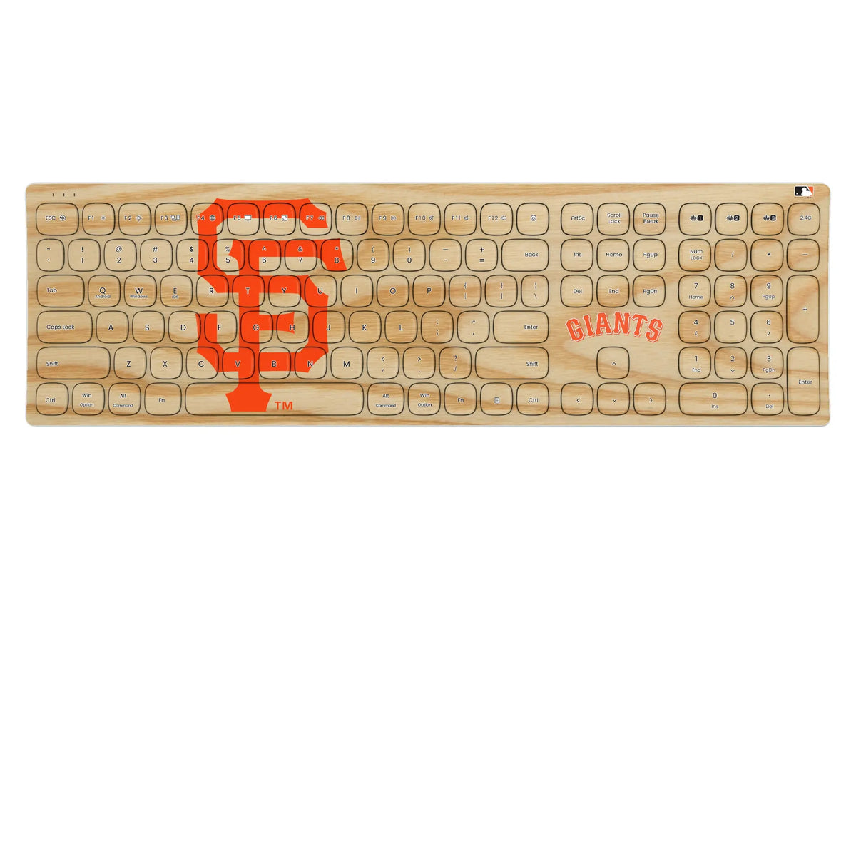 San Francisco Giants Baseball Bat KKB605 Curved Wireless Keyboard