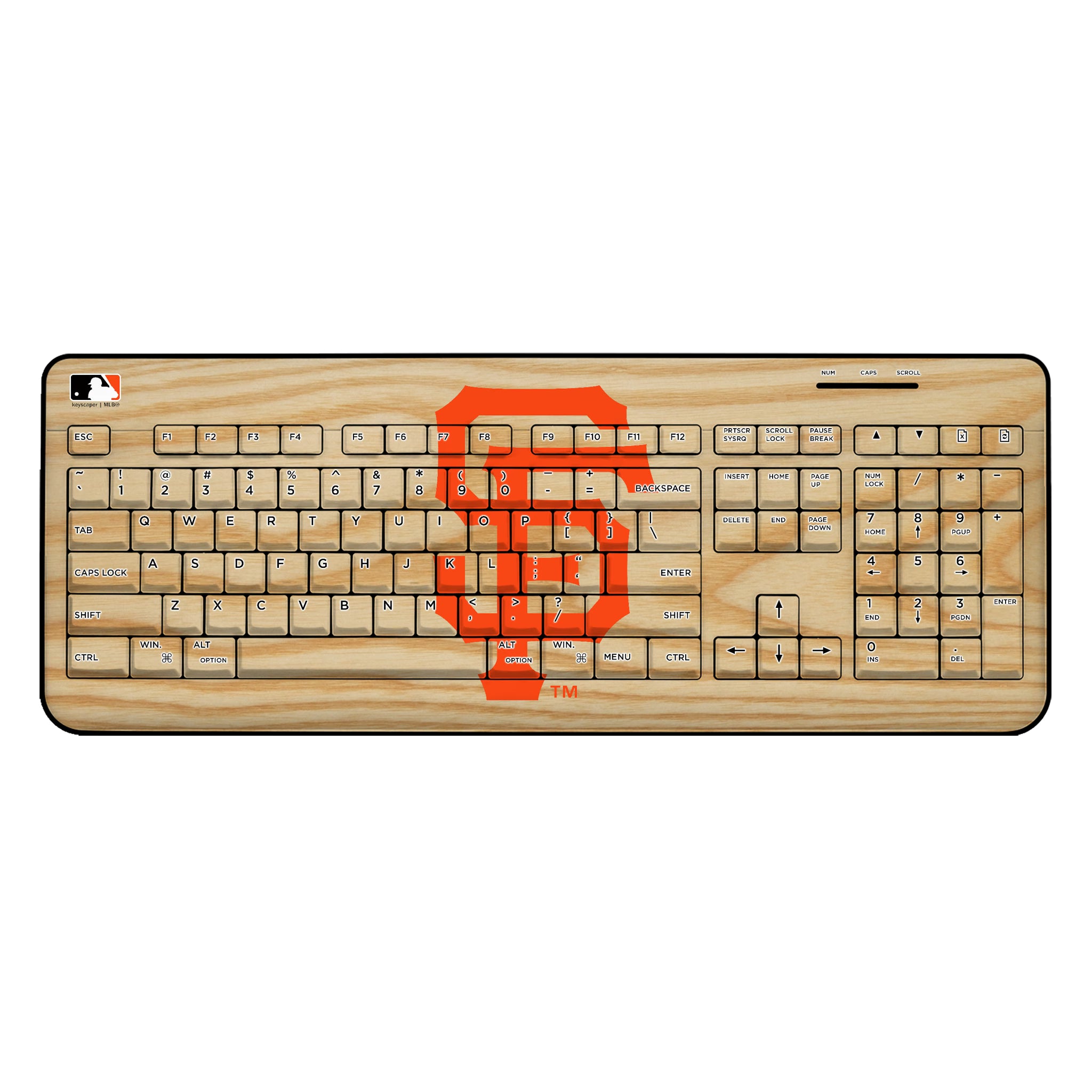 San Francisco Giants Baseball Bat Wireless USB Keyboard