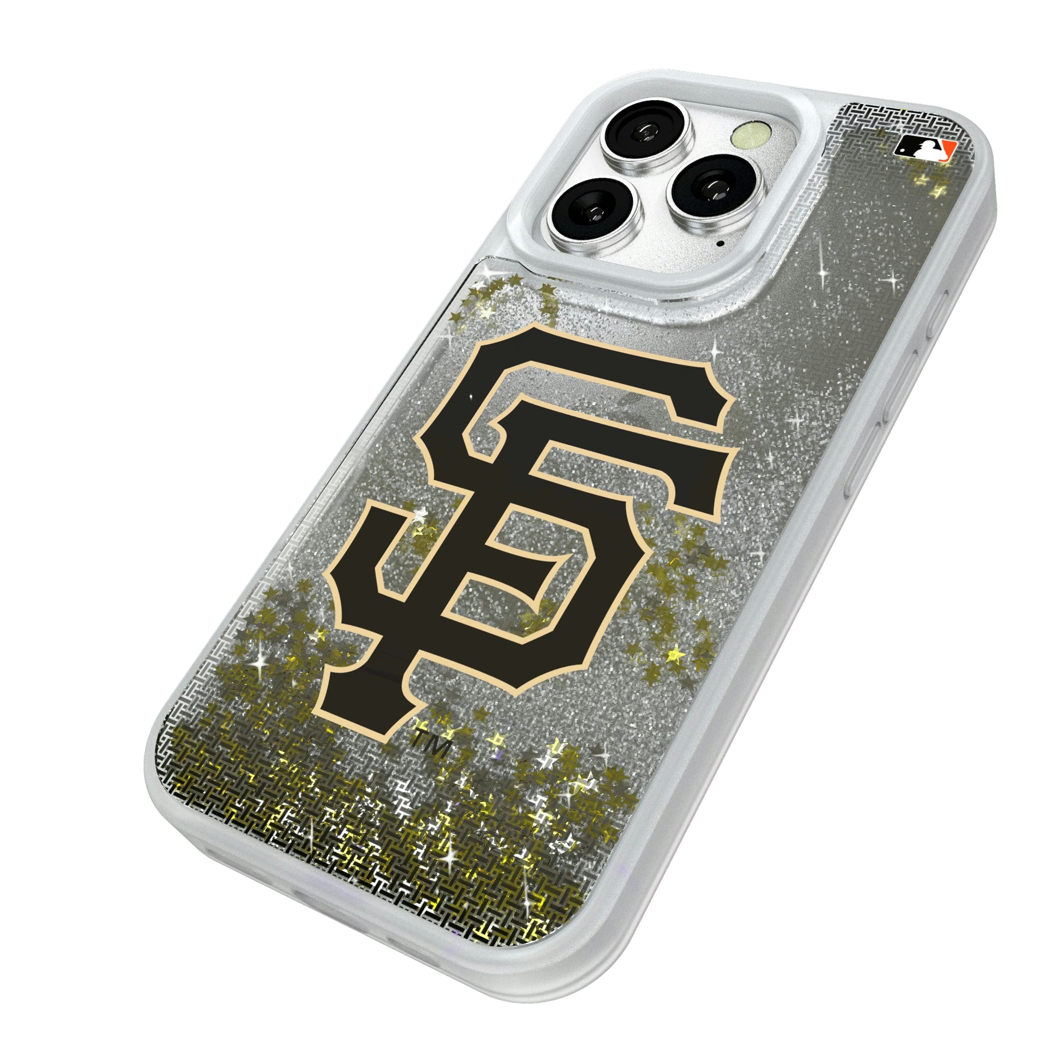 San Francisco Giants Linen iPhone Glitter Phone Case for Apple iPhone - Isometric View#Device_iPhone 16 Pro