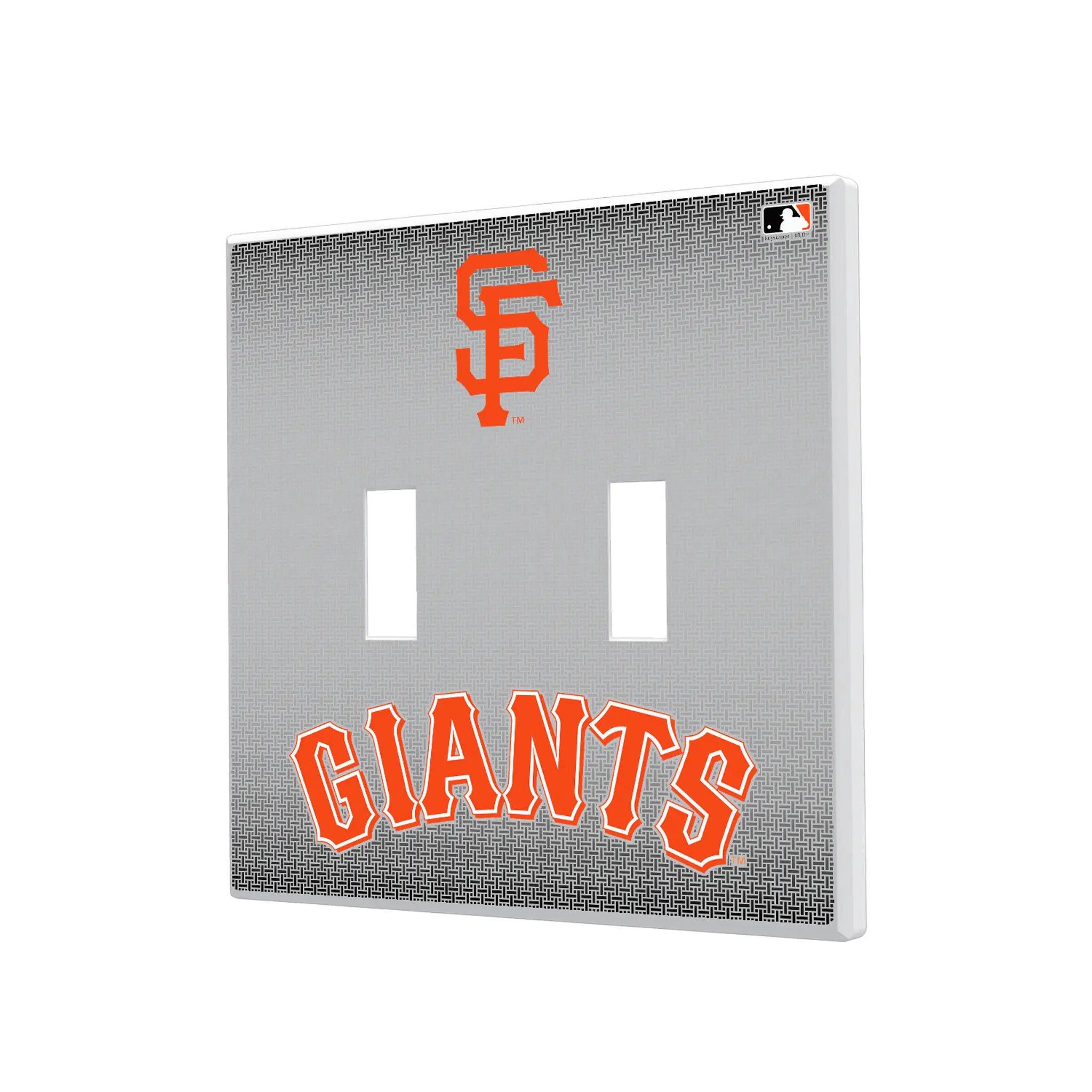 San Francisco Giants Linen Hidden-Screw Light Switch Plate#Style_Double Toggle