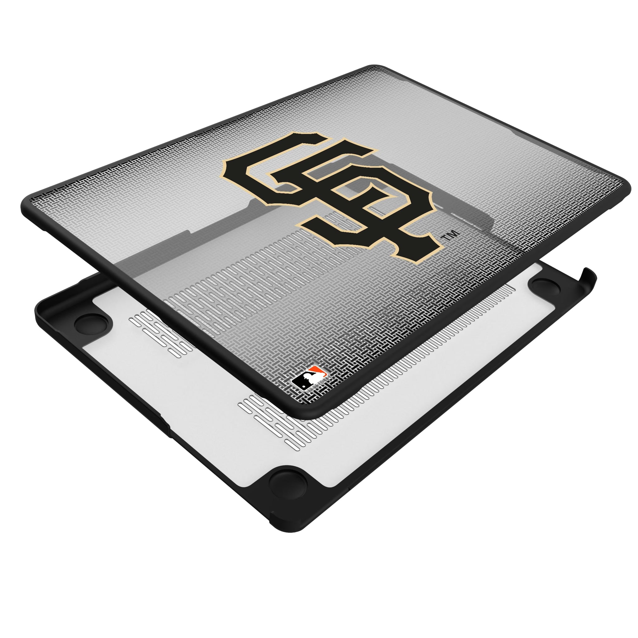 San Francisco Giants Linen MacBook Laptop Case for Apple MacBook - Isometric View#Device_MacBook Pro (14-inch, 2021) / MacBook Pro (14-inch, 2023) / MacBook Pro (14-inch, 2024)
