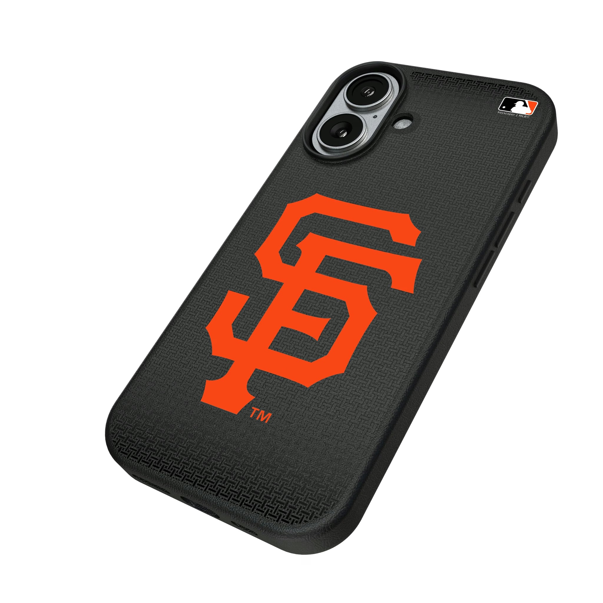 San Francisco Giants Linen iPhone MagSafe Compatible Phone Case for Apple iPhone - Isometric View#Device_iPhone 17