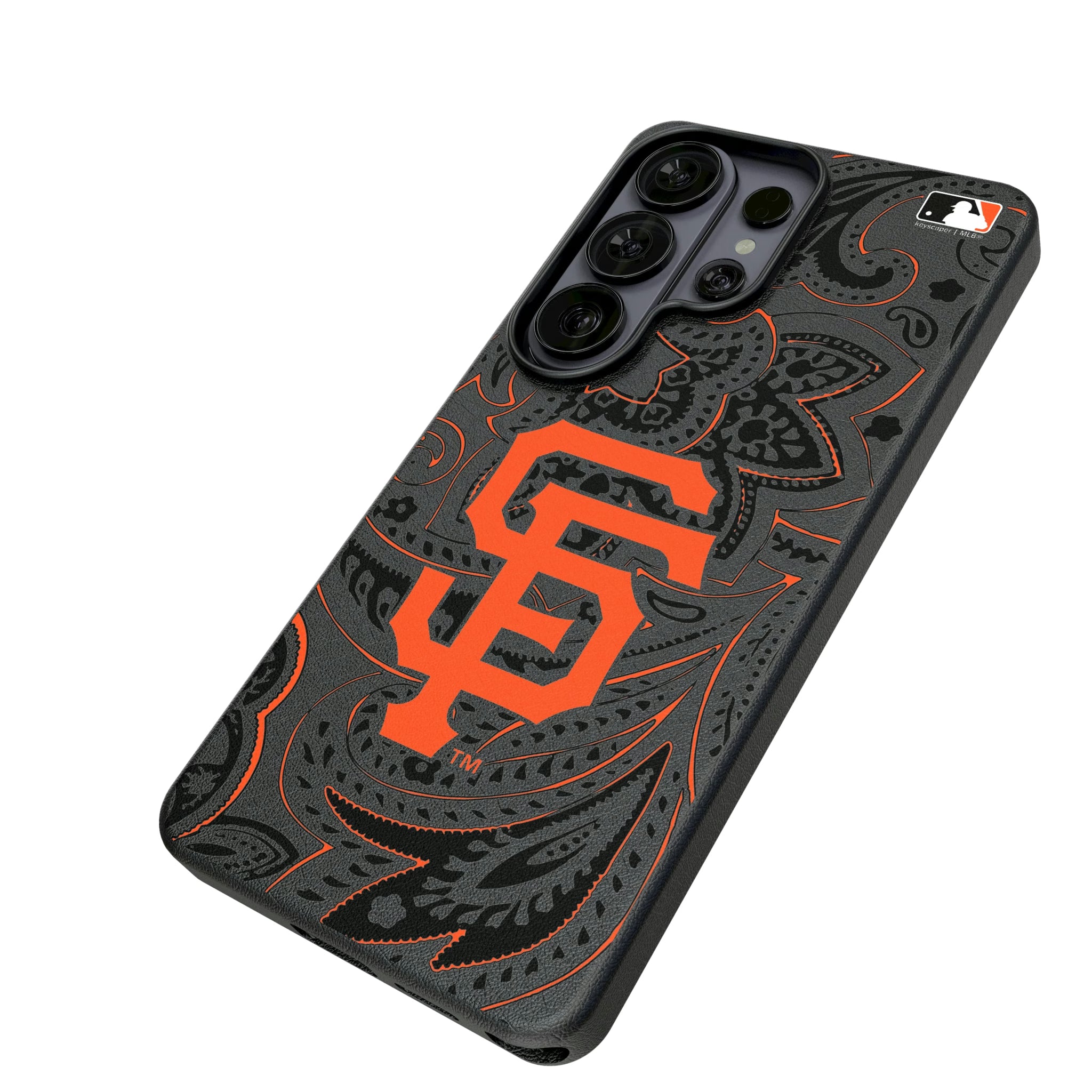 San Francisco Giants Paisley Galaxy MagSafe Compatible Phone Case for Samsung Galaxy - Isometric View