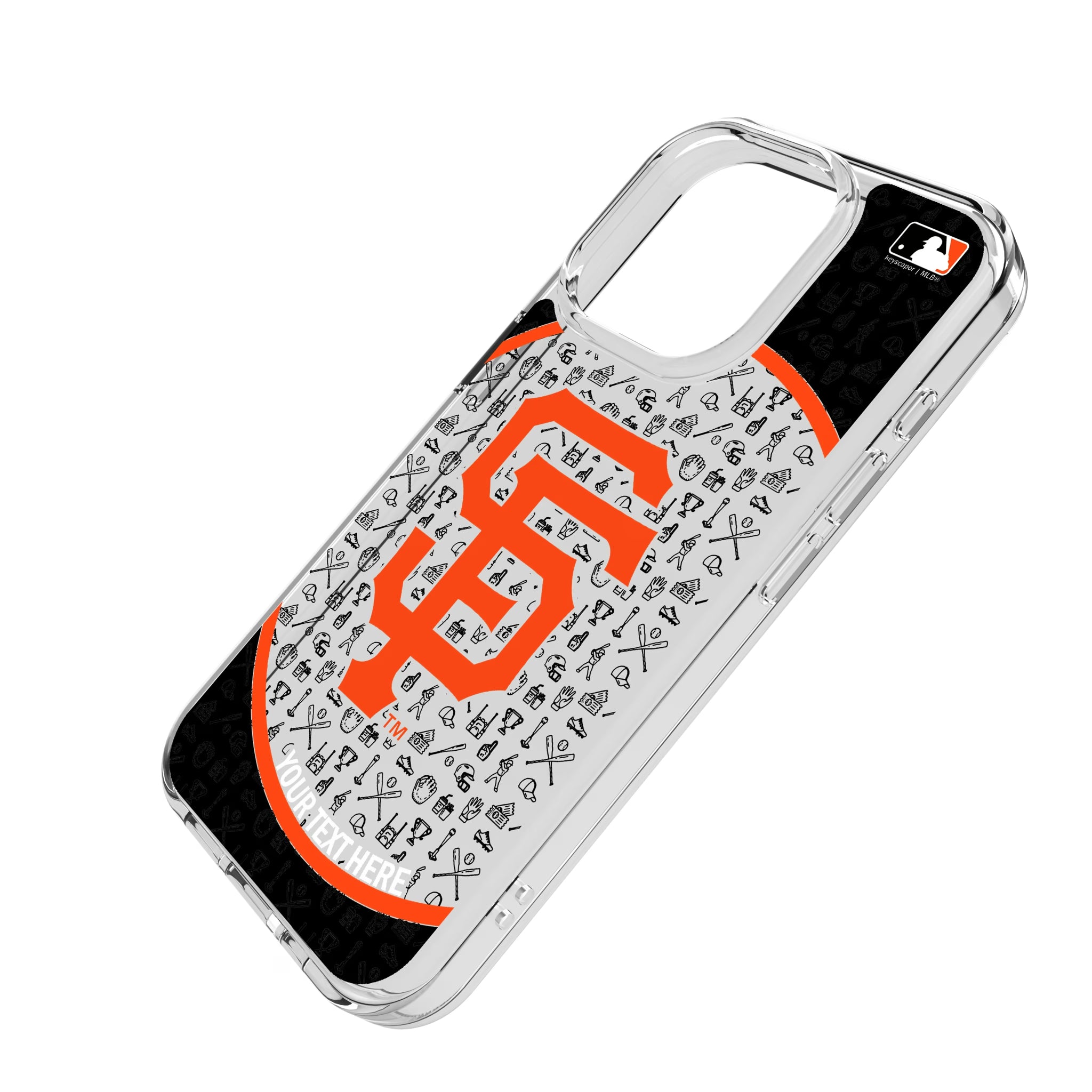 San Francisco Giants Personalized Circle iPhone Clear Phone Case for Apple iPhone - Isometric View