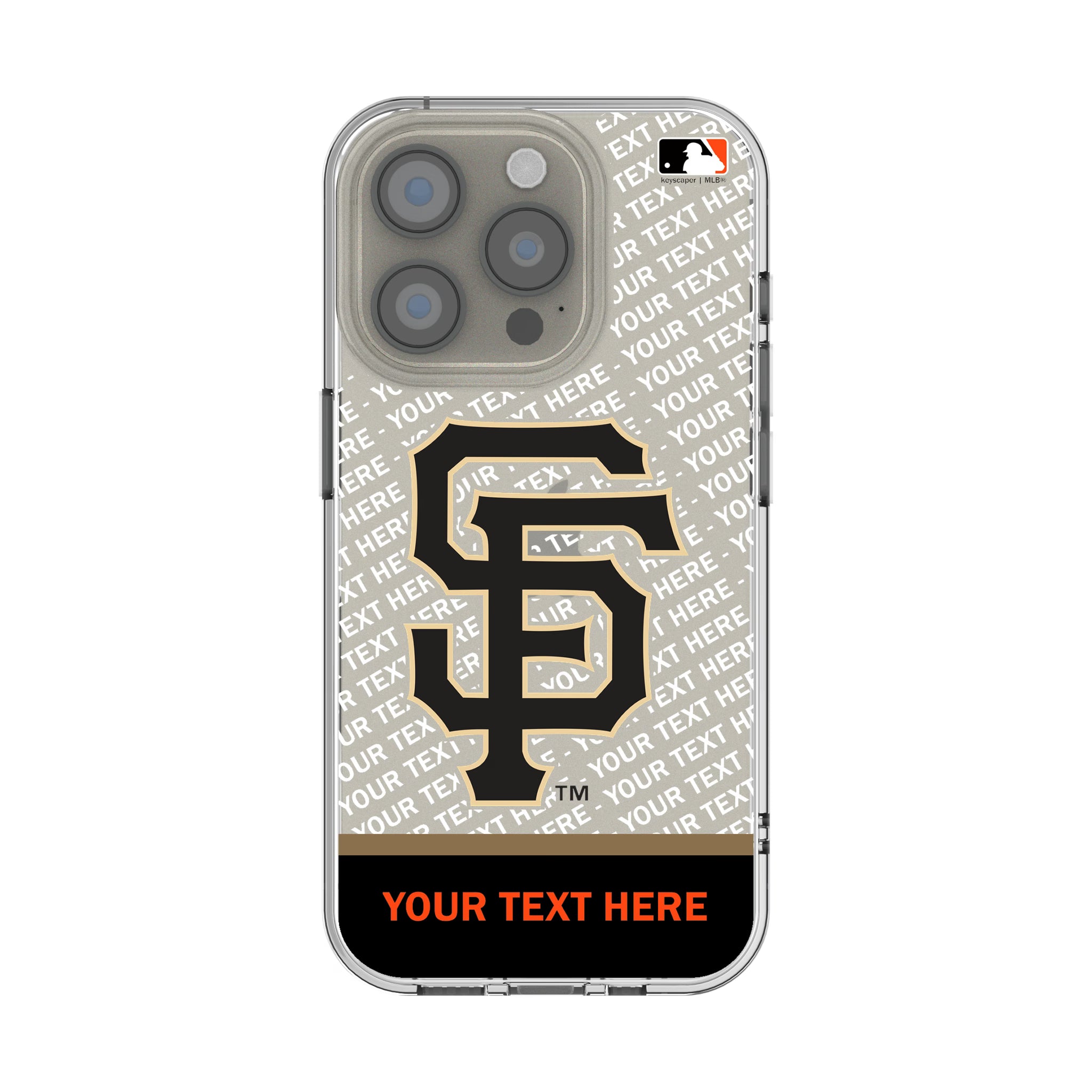 San Francisco Giants Personalized EndZone Plus iPhone Clear Phone Case for Apple iPhone