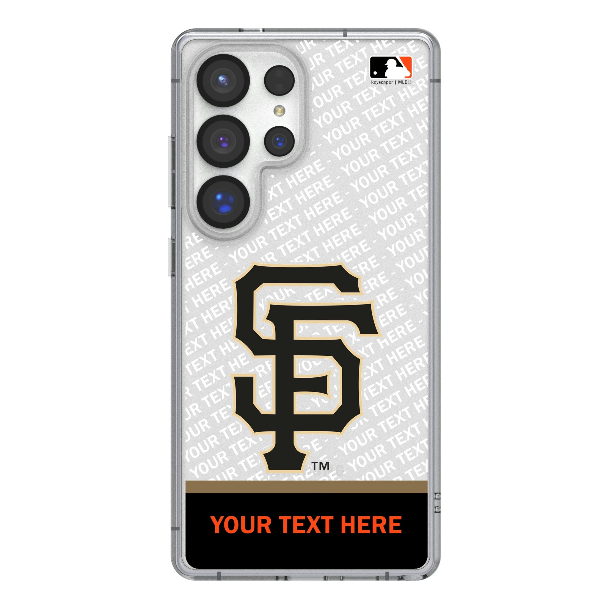 San Francisco Giants Personalized EndZone Plus Galaxy Clear Phone Case for Samsung Galaxy