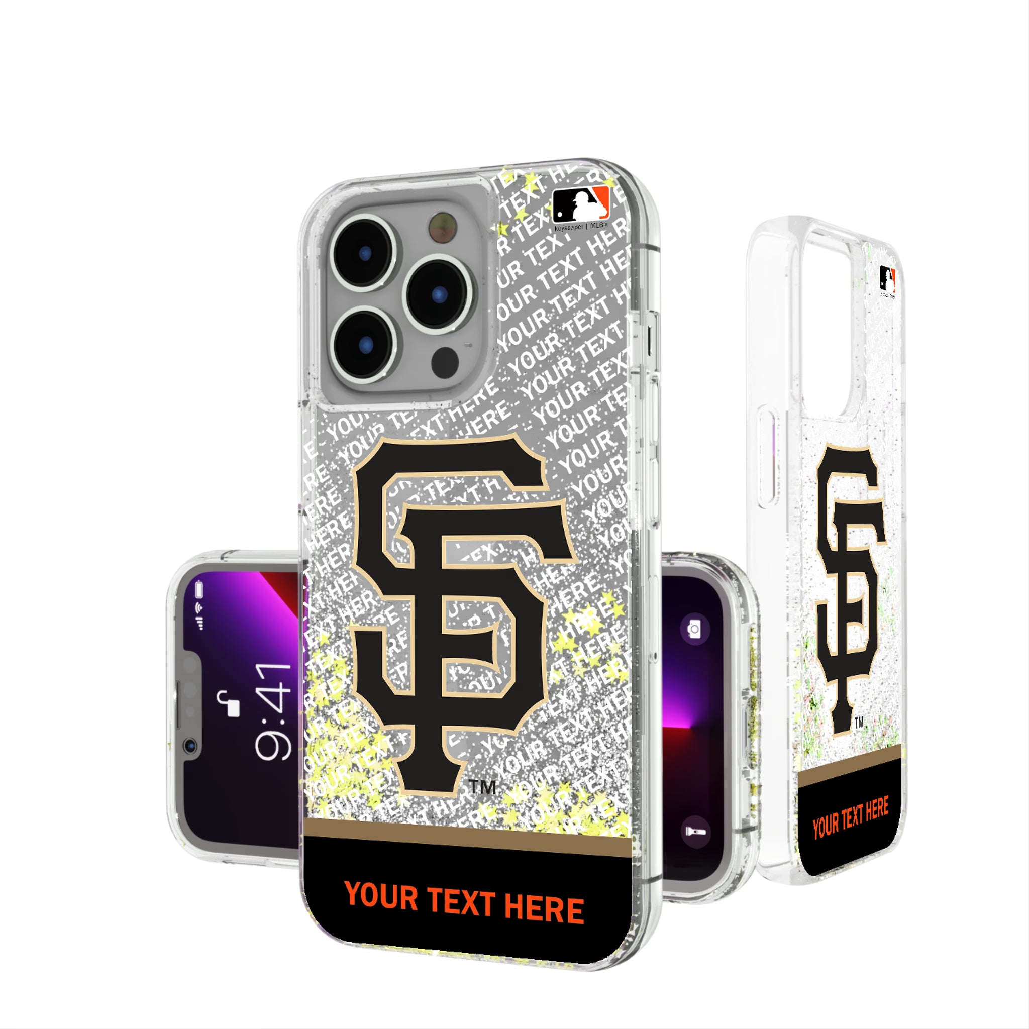 San Francisco Giants Personalized EndZone Plus iPhone Glitter Phone Case for Apple iPhone
