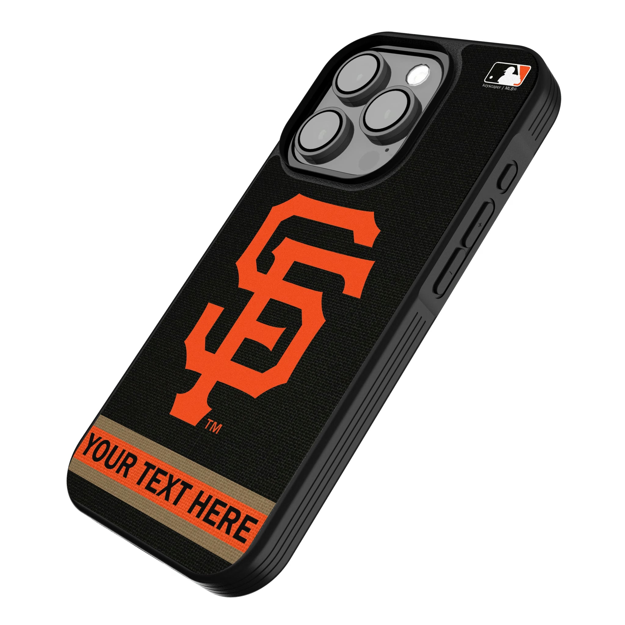 San Francisco Giants Personalized Stripe iPhone Bump Phone Case for Apple iPhone - Isometric View