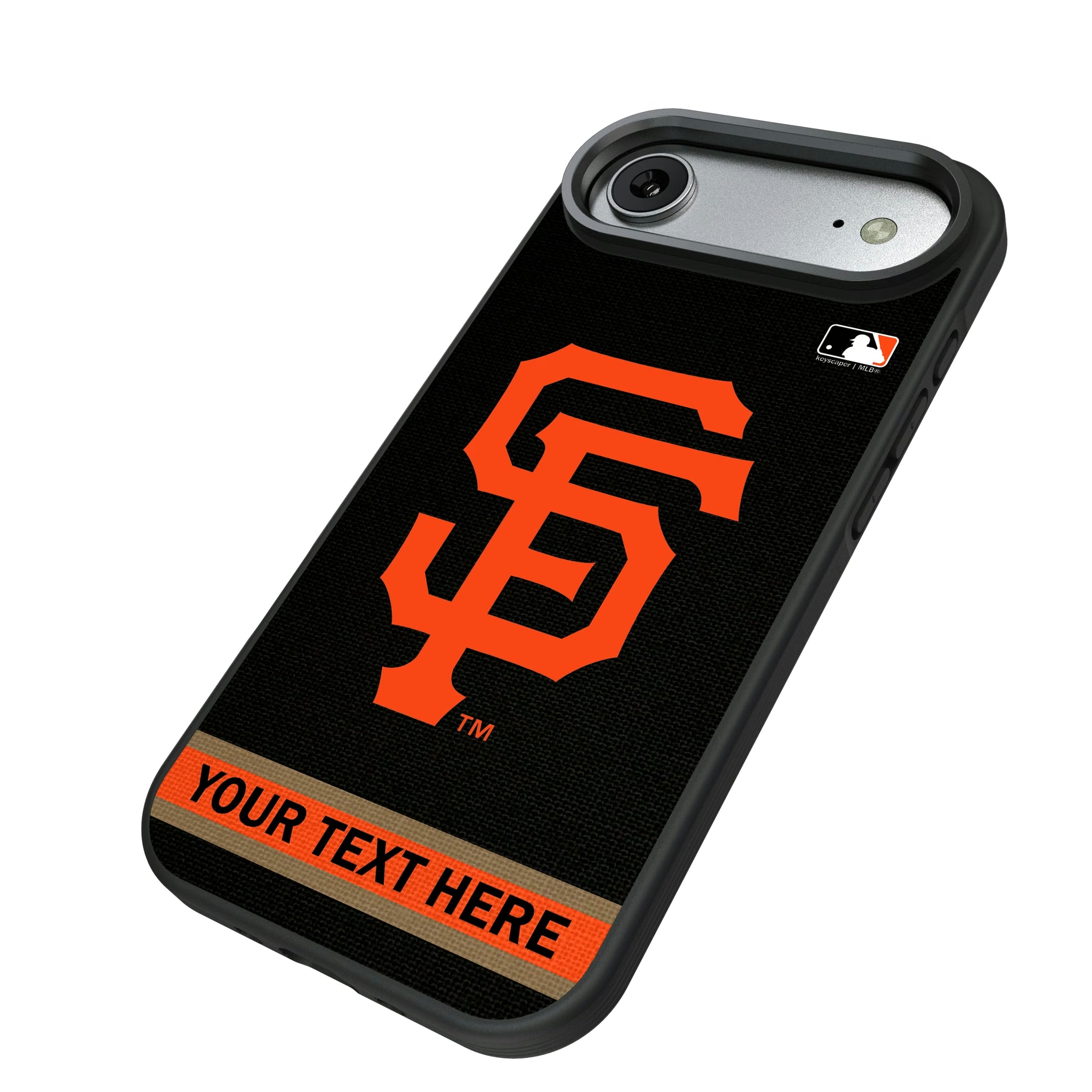 San Francisco Giants Personalized Stripe iPhone Bump Phone Case for Apple iPhone - Isometric View#Device_iPhone Air