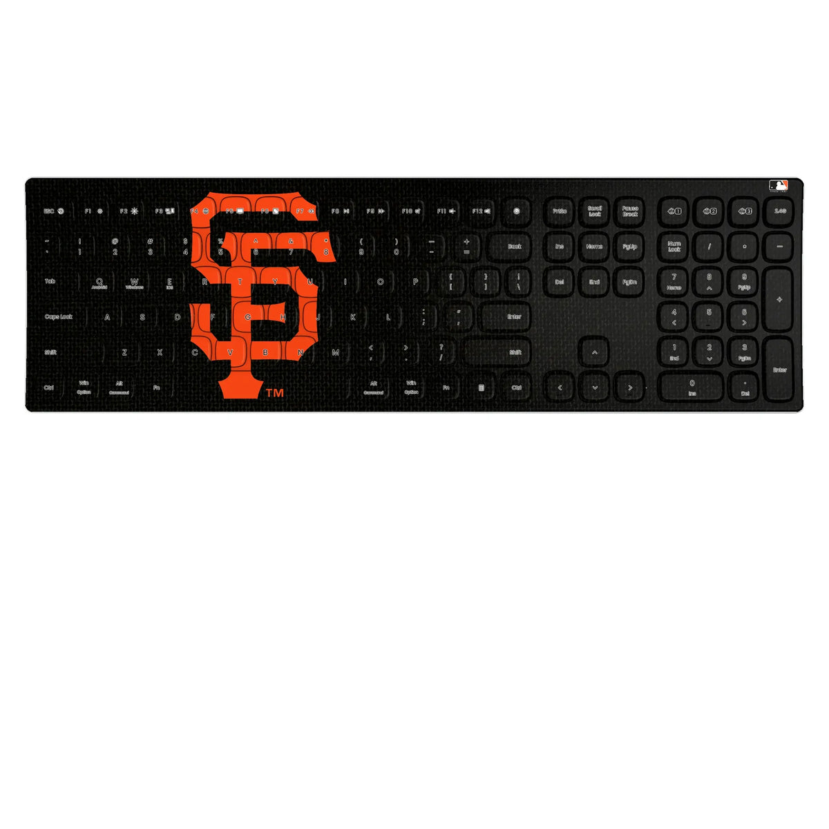San Francisco Giants Solid KKB605 Curved Wireless Keyboard