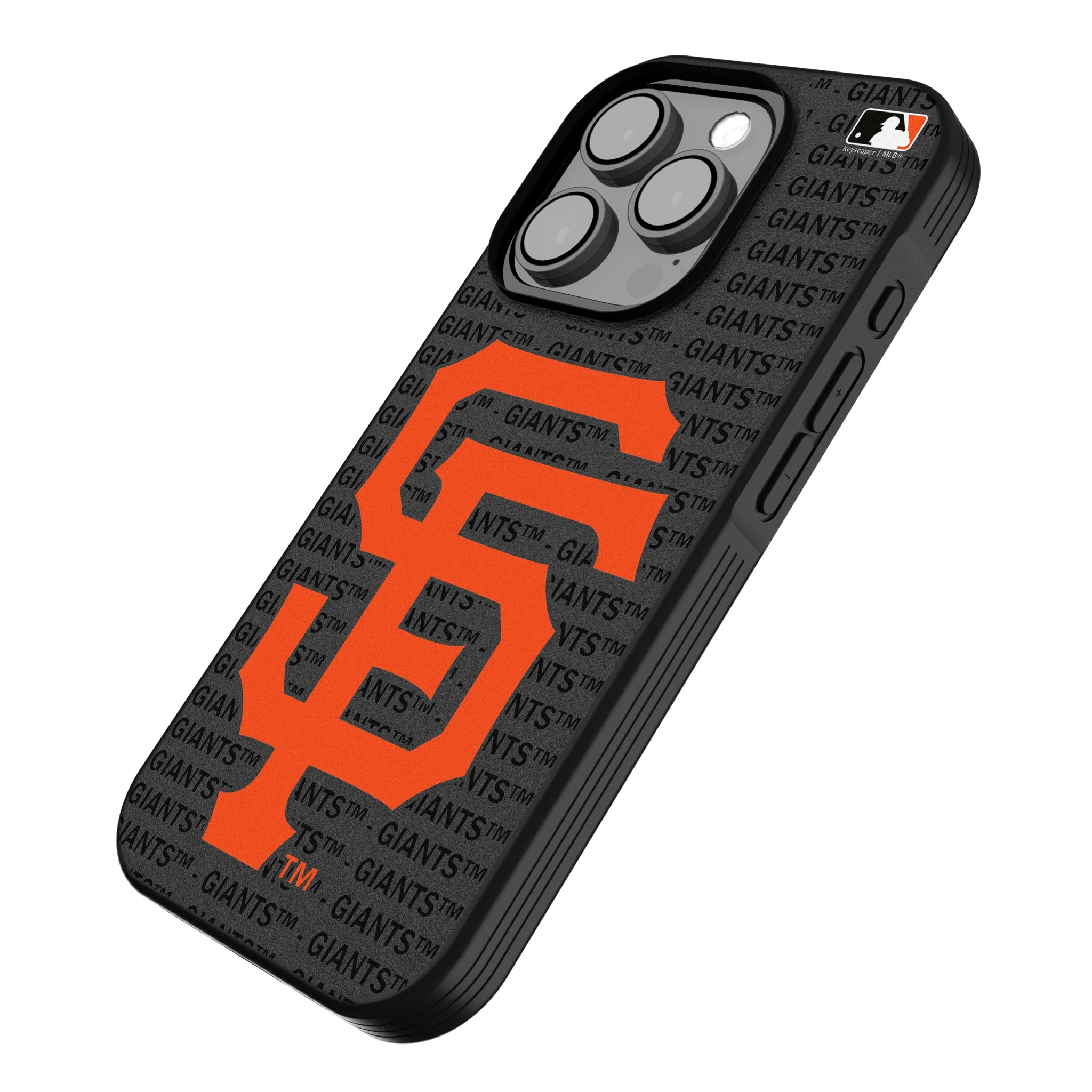 San Francisco Giants Text Backdrop iPhone Bump Phone Case for Apple iPhone - Isometric View