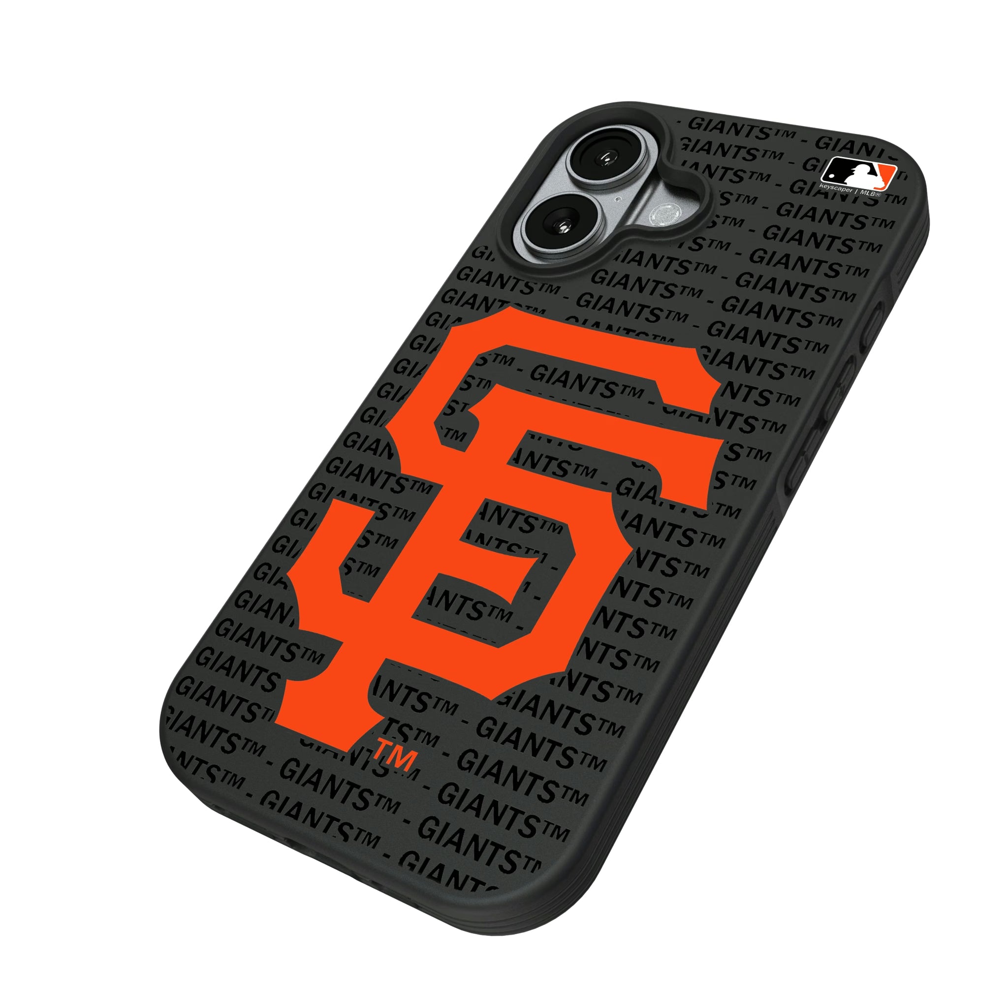 San Francisco Giants Text Backdrop iPhone Bump Phone Case for Apple iPhone - Isometric View#Device_iPhone 17