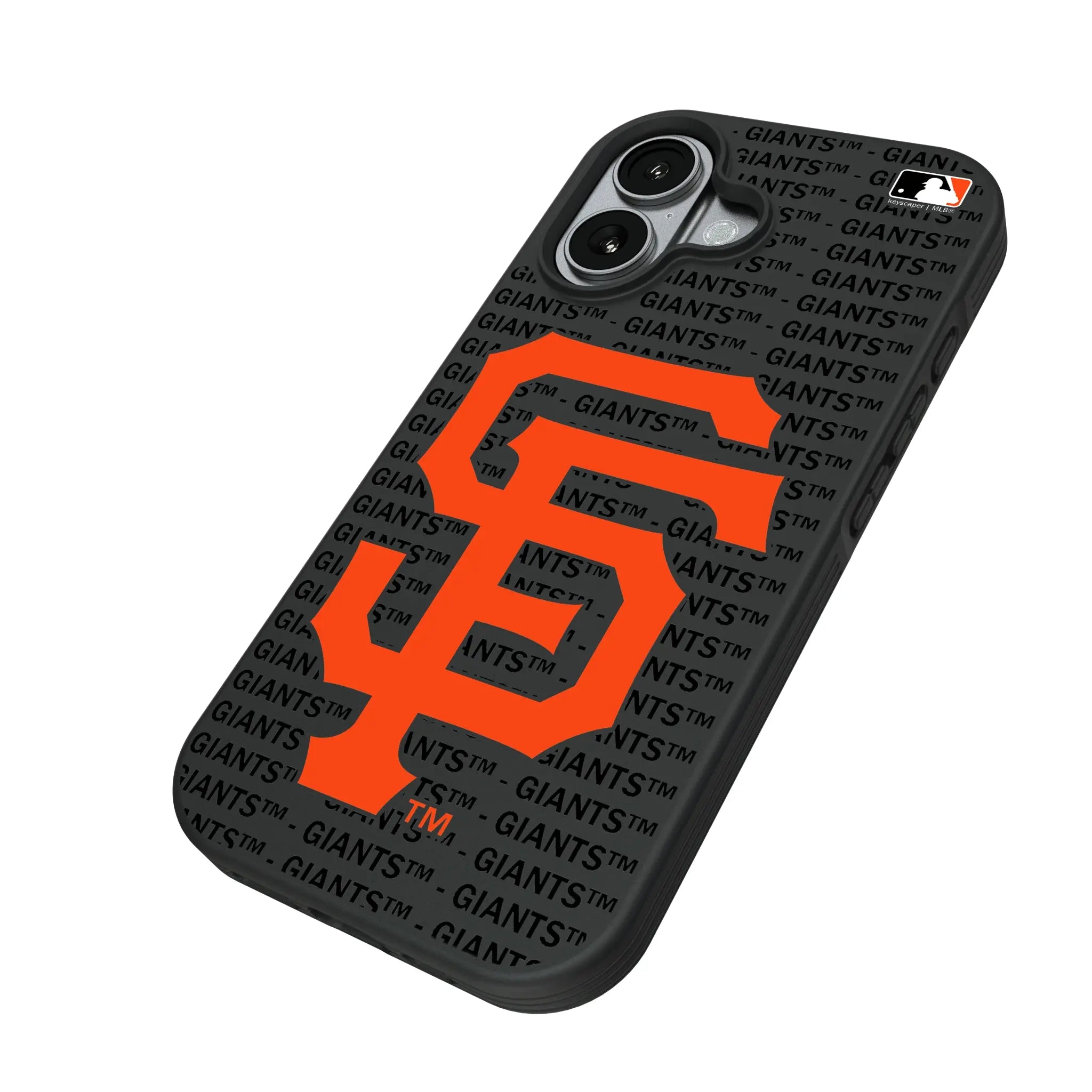 San Francisco Giants Text Backdrop iPhone Bump Phone Case for Apple iPhone - Isometric View#Device_iPhone 17
