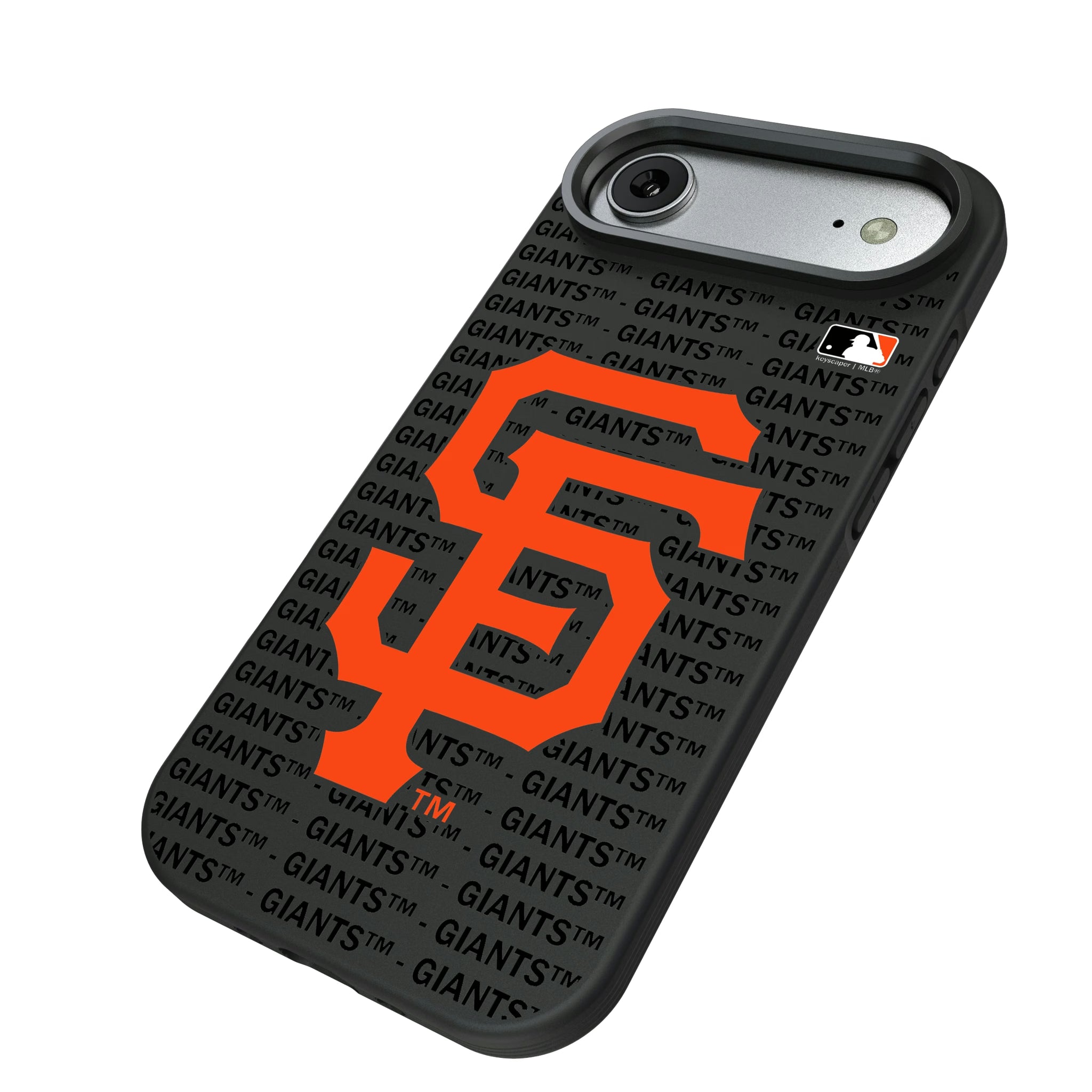 San Francisco Giants Text Backdrop iPhone Bump Phone Case for Apple iPhone - Isometric View#Device_iPhone Air