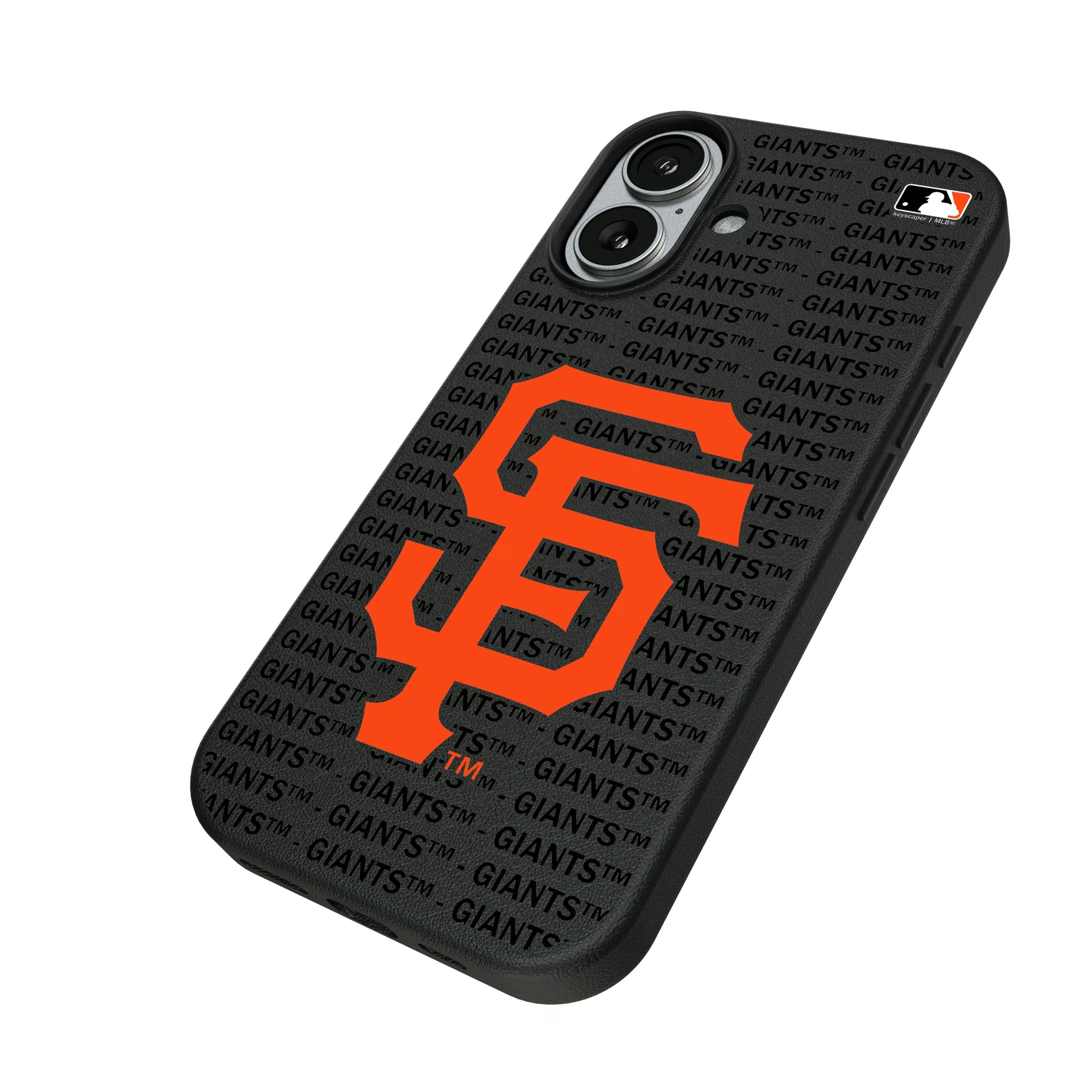 San Francisco Giants Text Backdrop iPhone MagSafe Compatible Phone Case for Apple iPhone - Isometric View#Device_iPhone 17