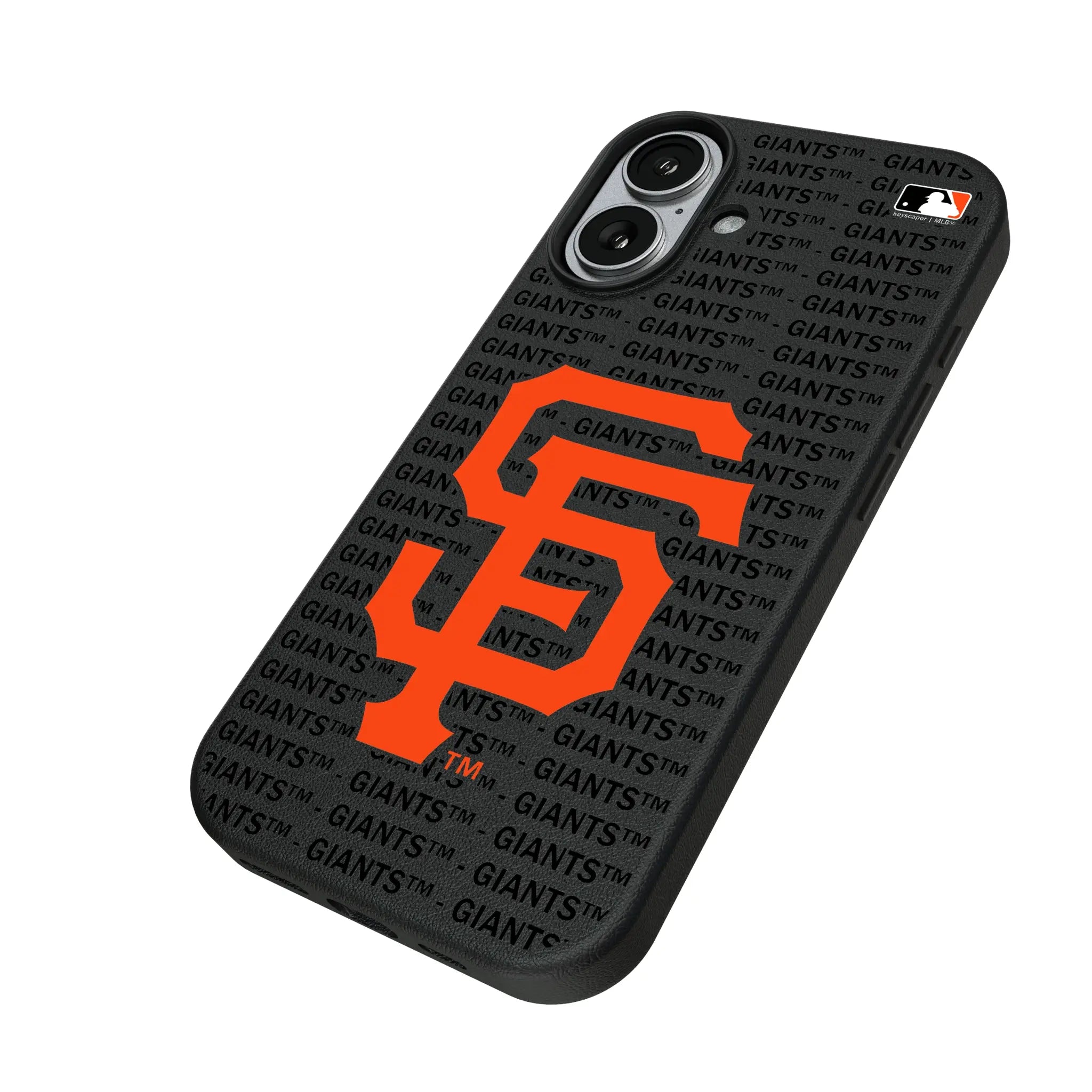 San Francisco Giants Text Backdrop iPhone MagSafe Compatible Phone Case for Apple iPhone - Isometric View#Device_iPhone 17