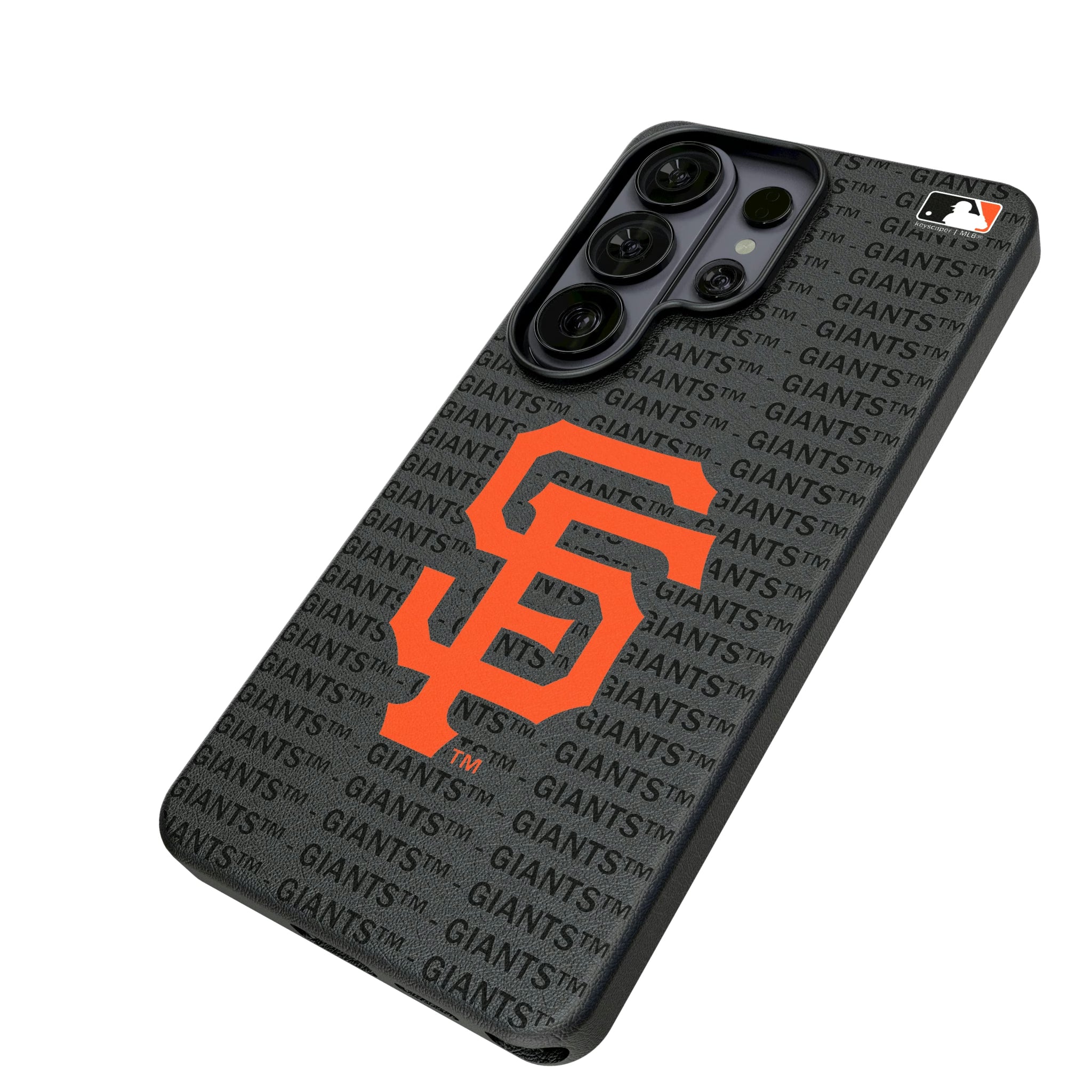 San Francisco Giants Text Backdrop Galaxy MagSafe Compatible Phone Case for Samsung Galaxy - Isometric View