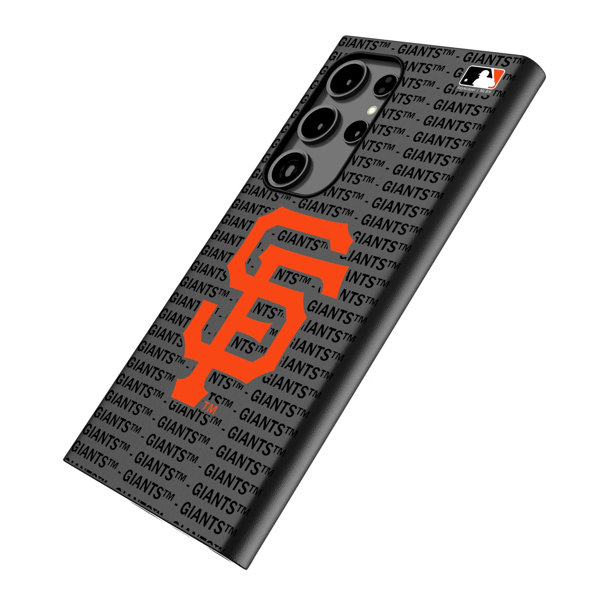 San Francisco Giants Text Backdrop Galaxy MagSafe Compatible Phone Case for Samsung Galaxy - Isometric View