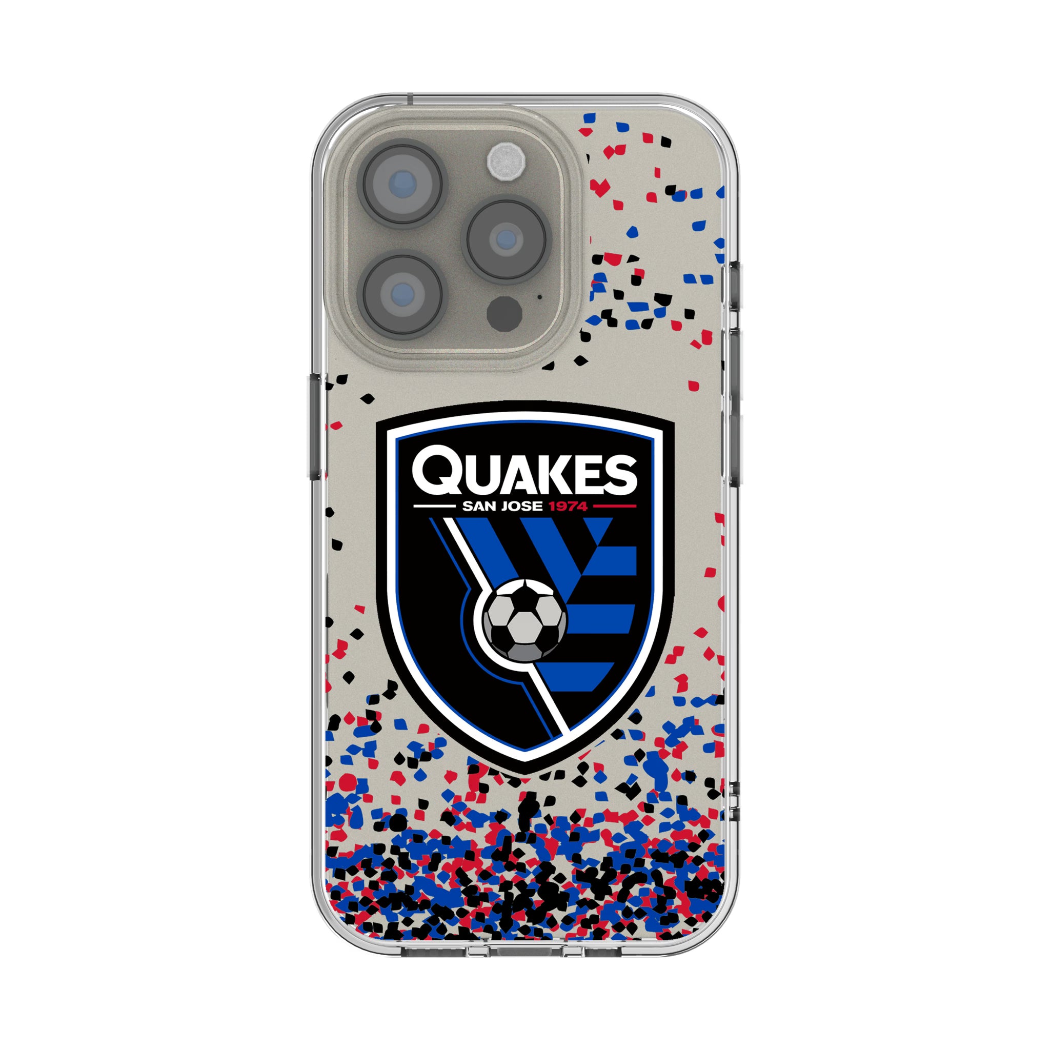 San Jose Earthquakes Confetti iPhone Clear Phone Case for Apple iPhone