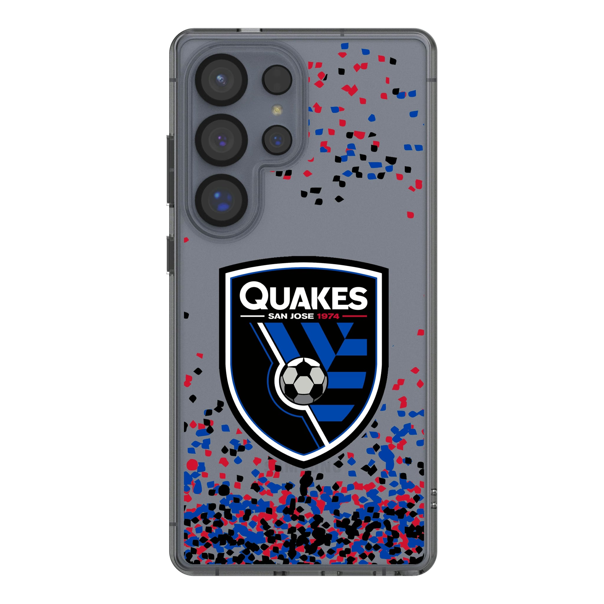 San Jose Earthquakes Confetti Galaxy Clear Phone Case for Samsung Galaxy