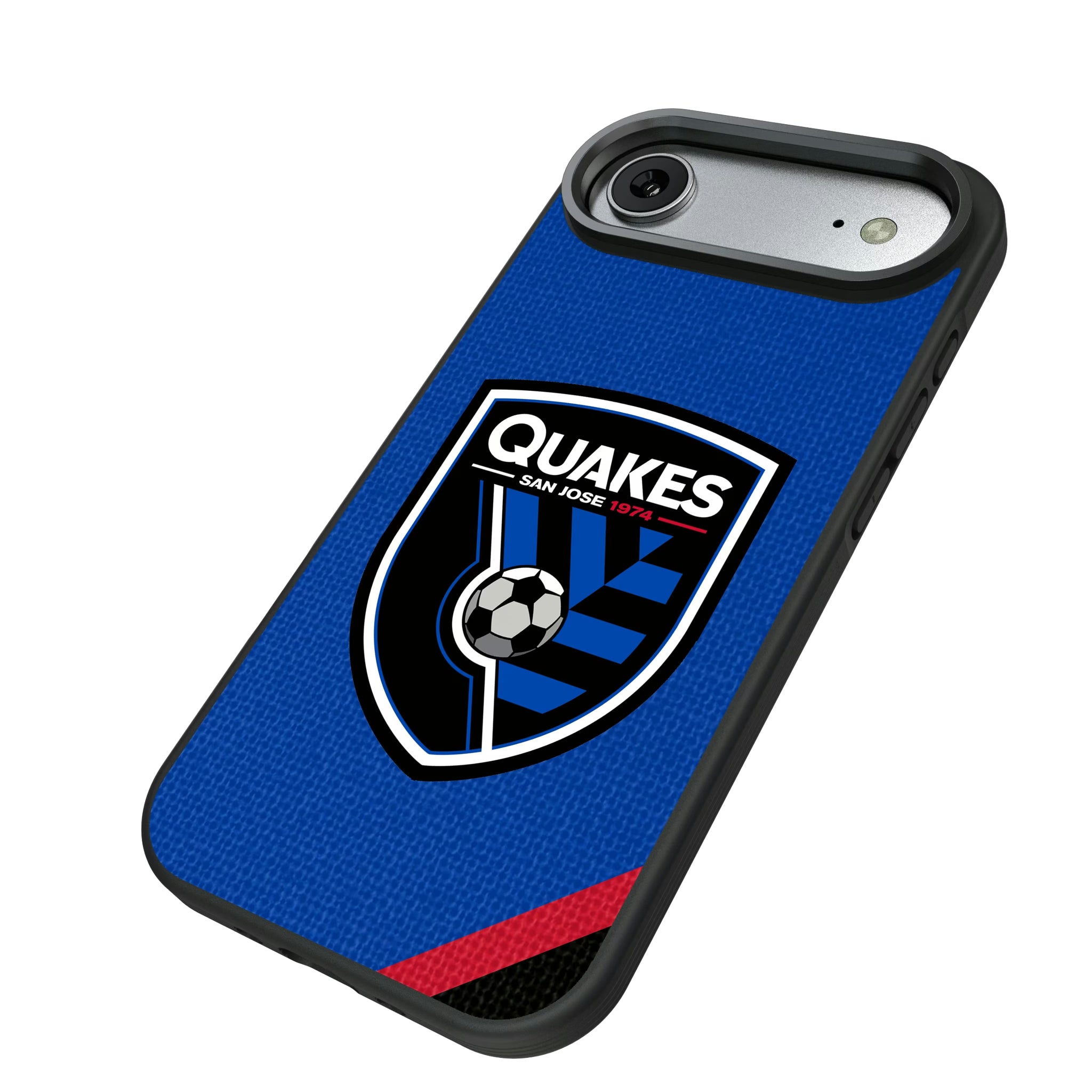 San Jose Earthquakes Diagonal Stripe iPhone Bump Phone Case for Apple iPhone - Isometric View#Device_iPhone Air