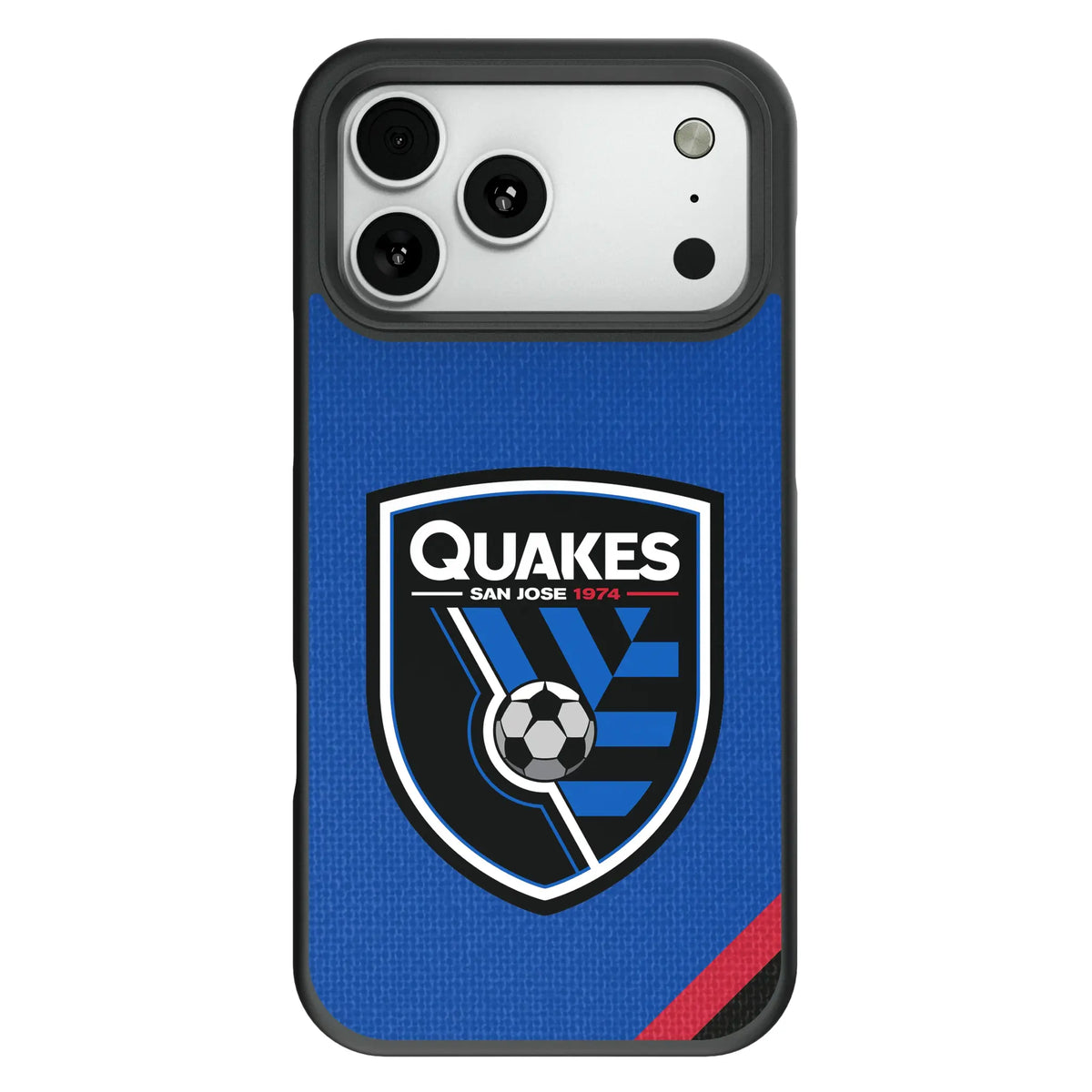 San Jose Earthquakes Diagonal Stripe Bump Phone Case for Apple iPhone