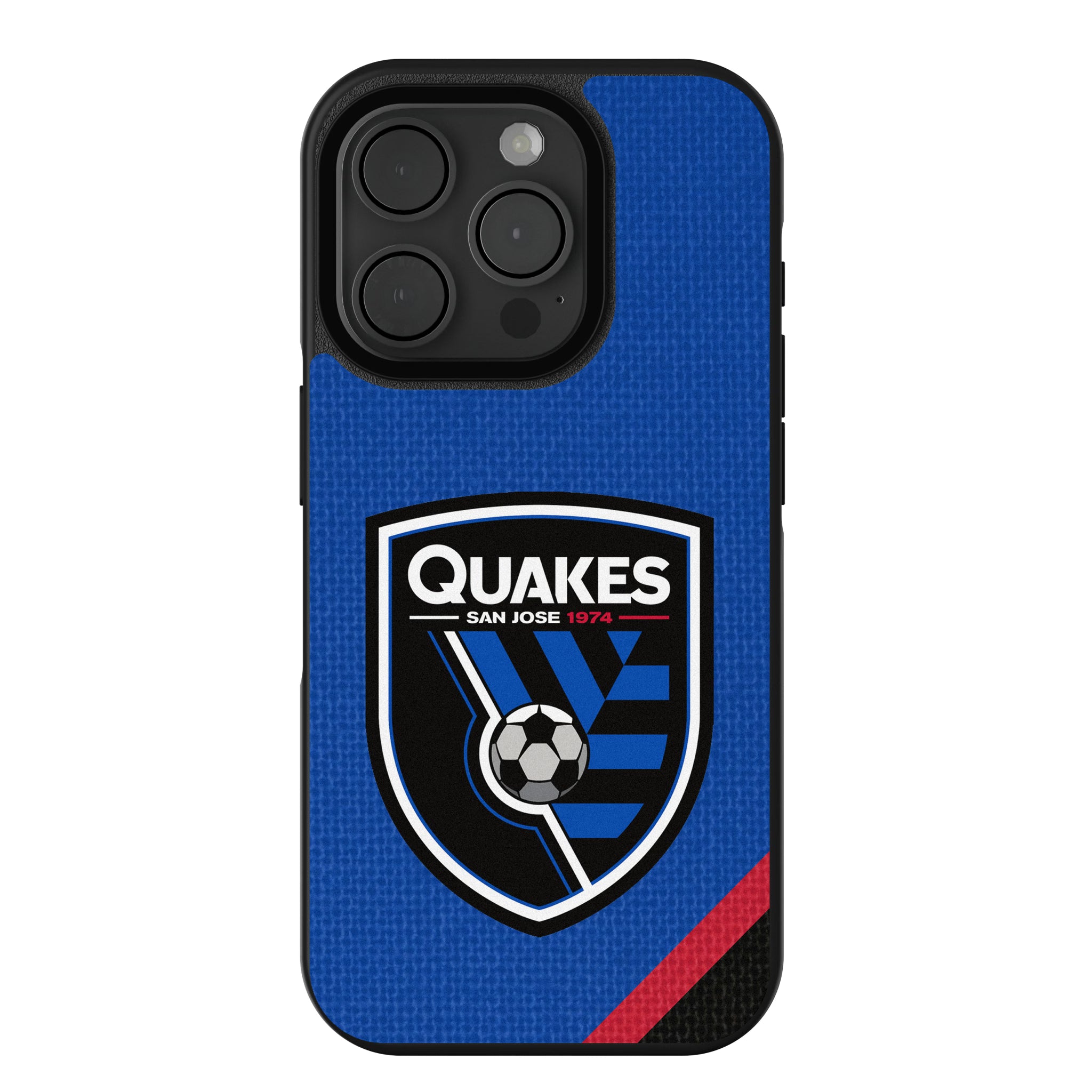 San Jose Earthquakes Diagonal Stripe iPhone Bump Phone Case for Apple iPhone