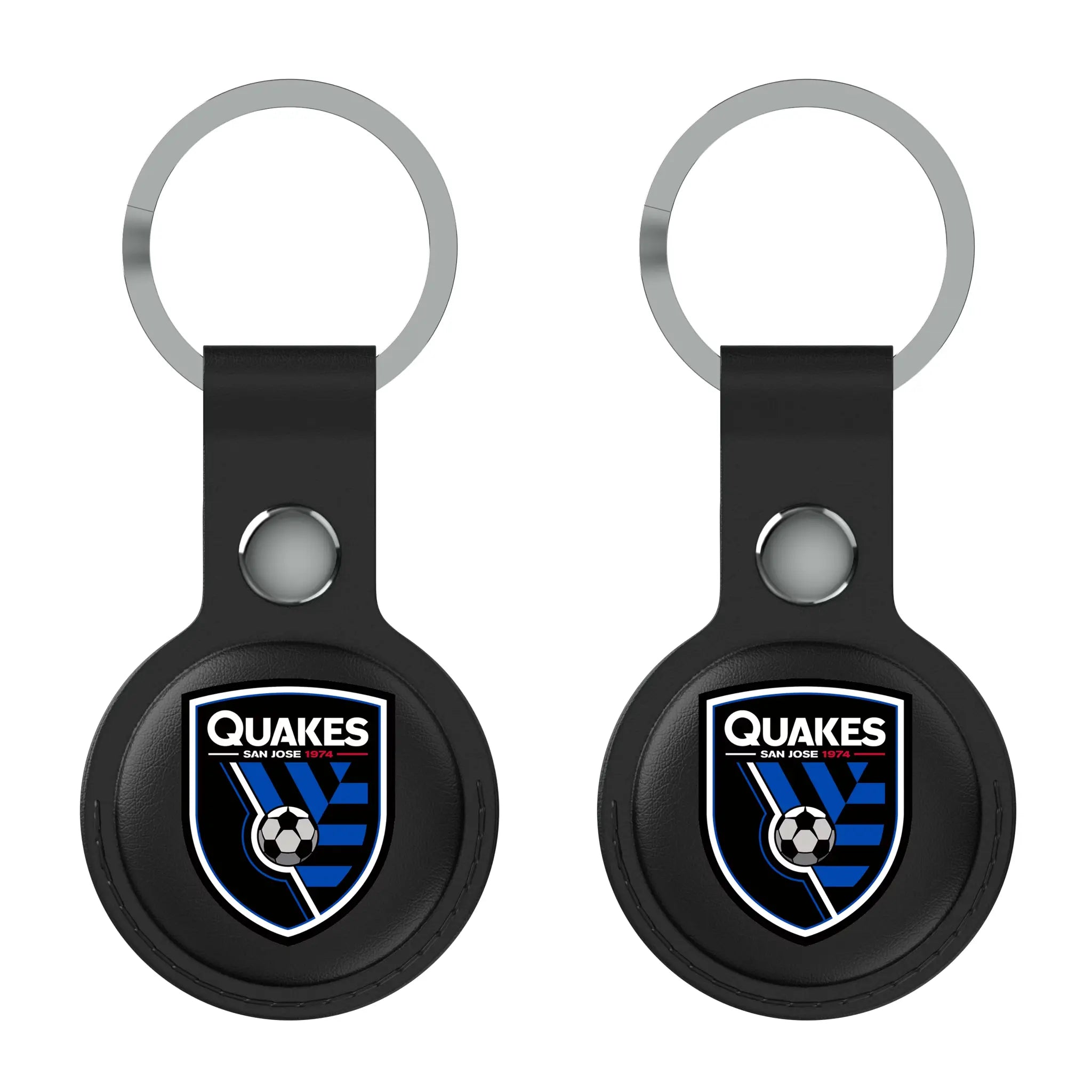 San Jose Earthquakes Insignia AirTag Black Airtag Holder 2-Pack