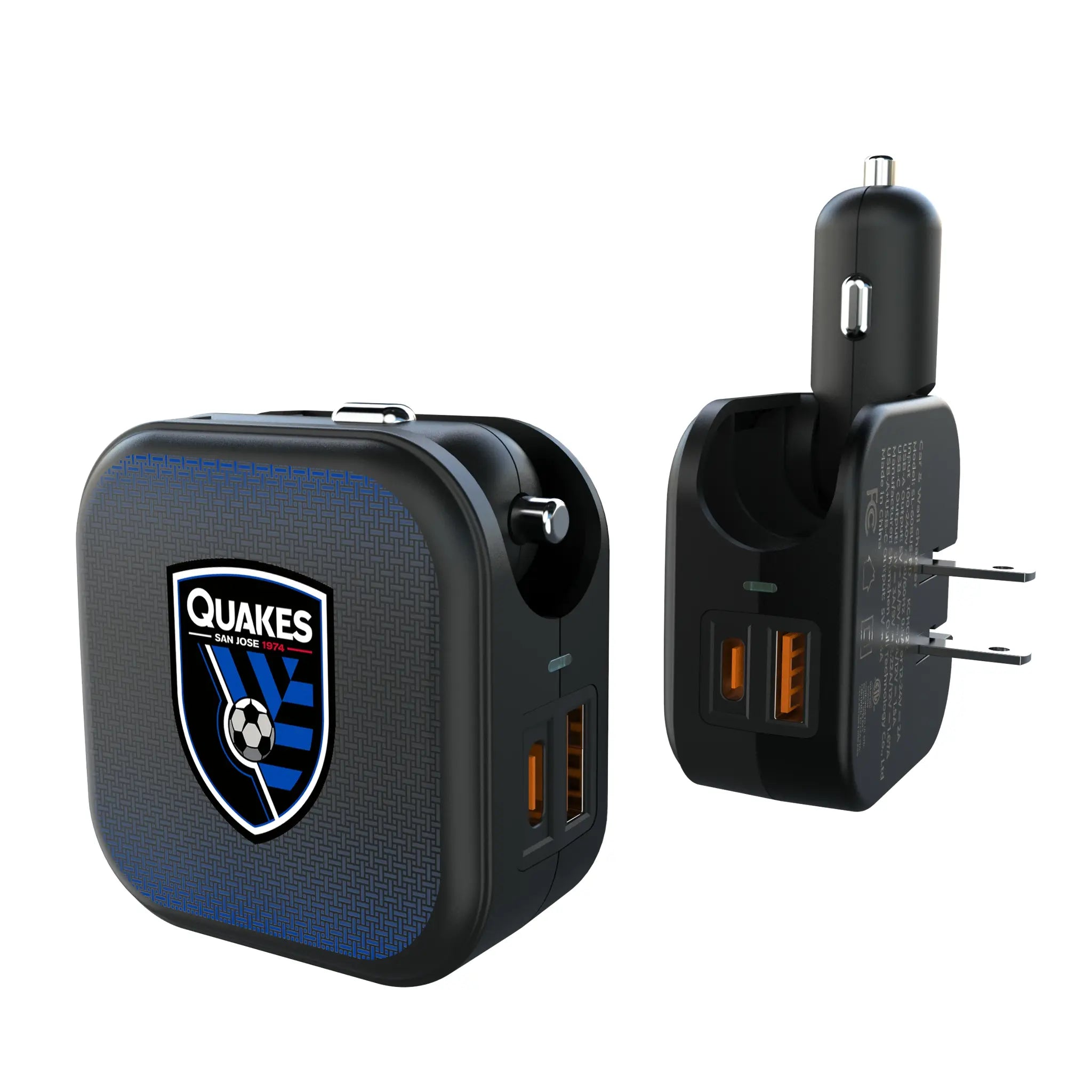 San Jose Earthquakes Linen 2 in 1 USB A/C Charger