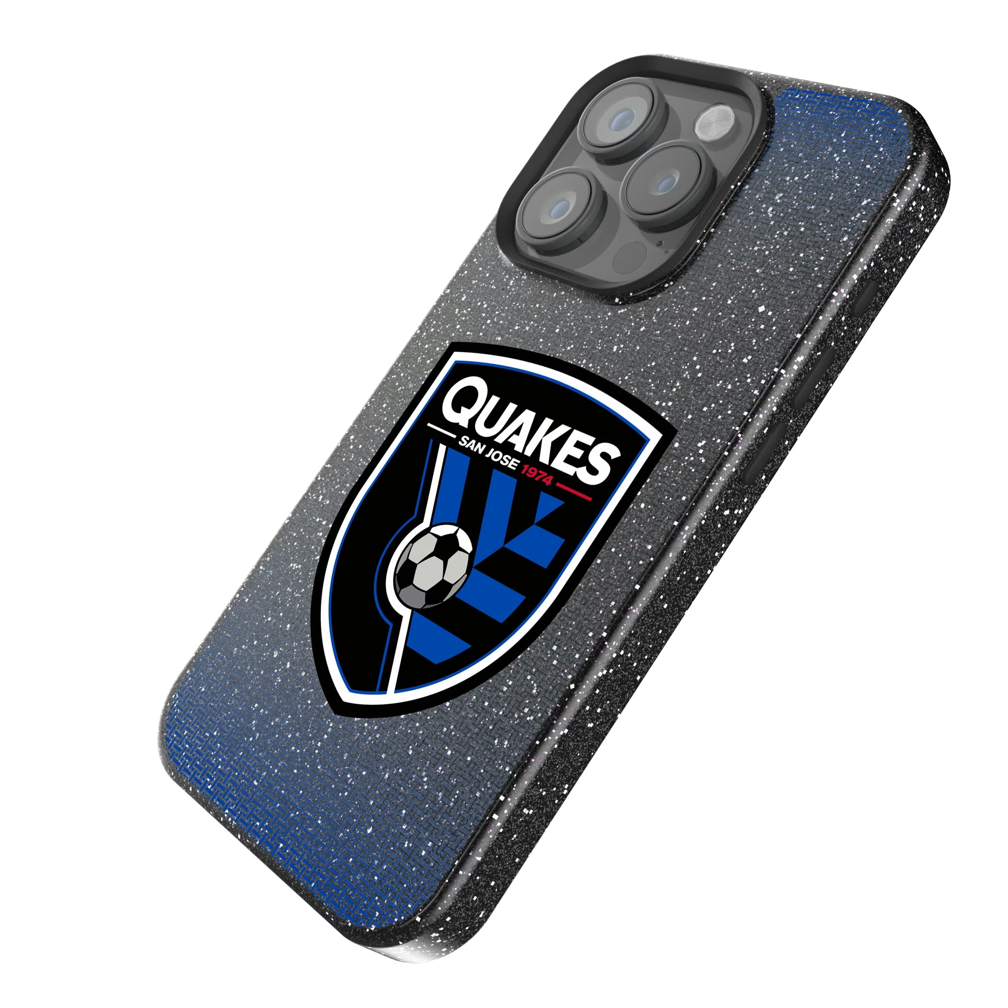 San Jose Earthquakes Linen iPhone Bling Phone Case for Apple iPhone - Isometric View