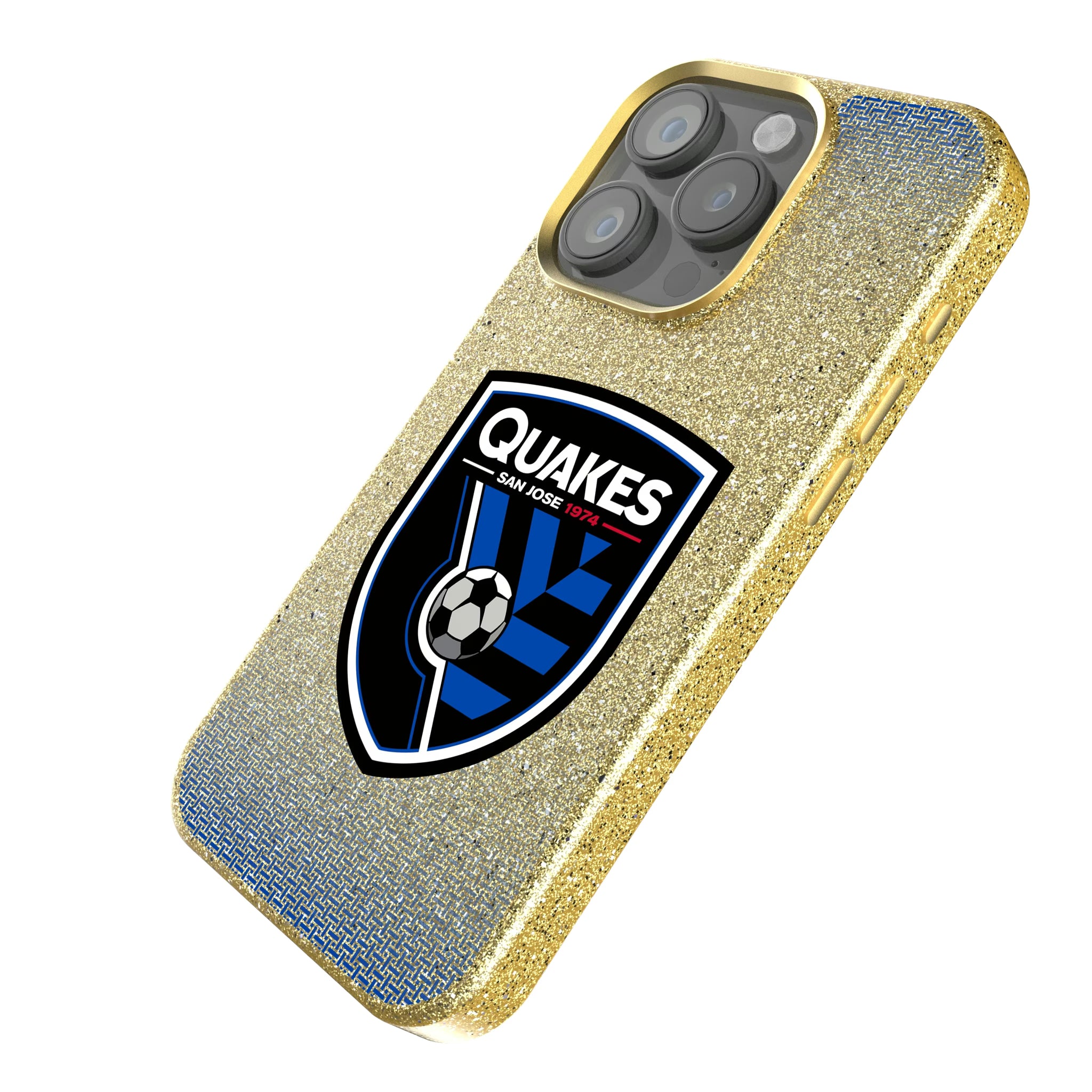 San Jose Earthquakes Linen iPhone Bling Phone Case for Apple iPhone - Isometric View