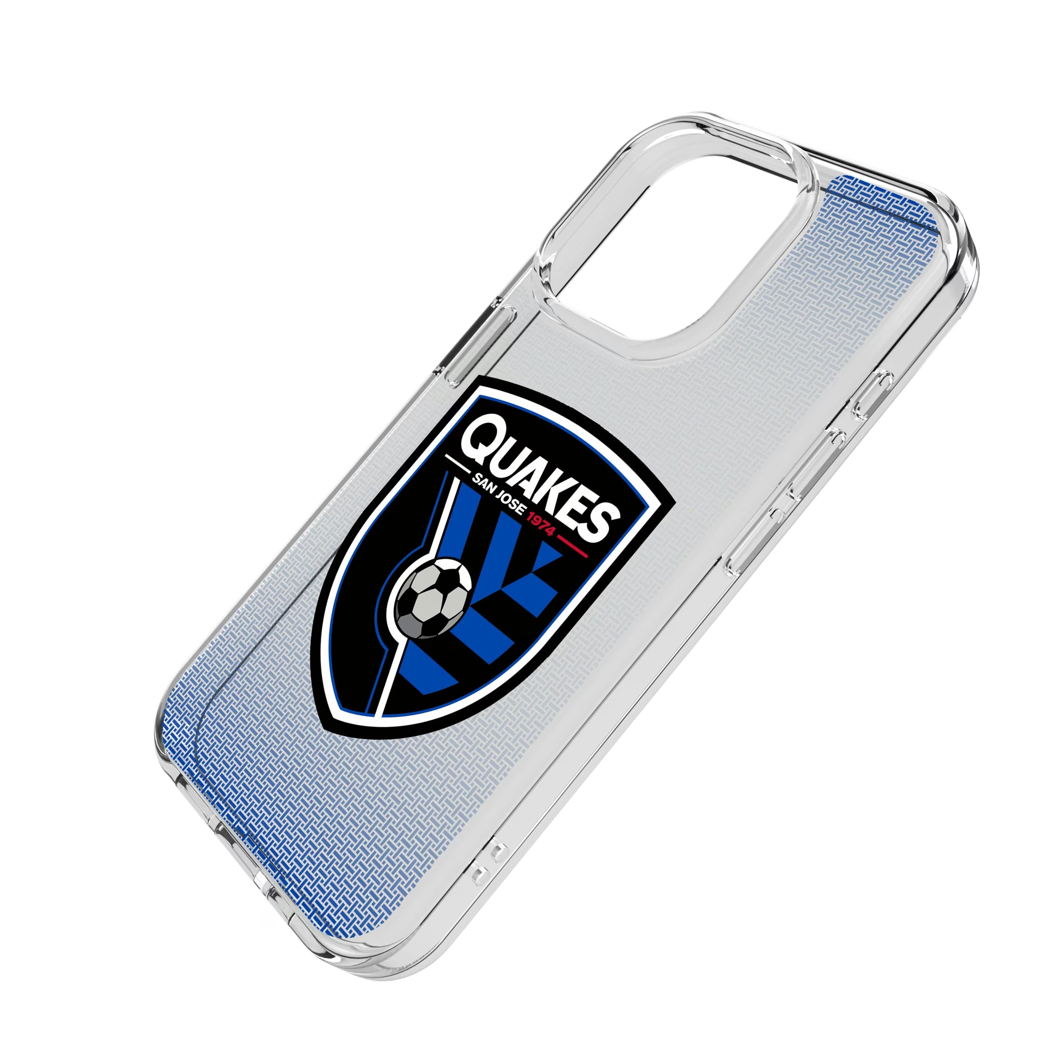 San Jose Earthquakes Linen iPhone Clear Phone Case for Apple iPhone - Isometric View