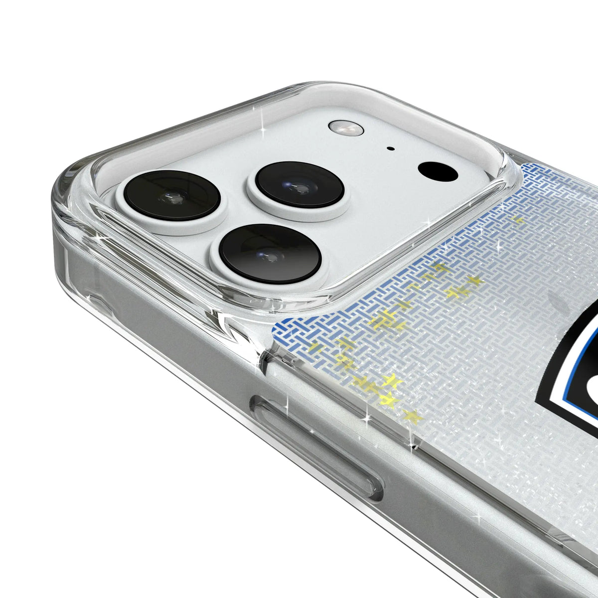 San Jose Earthquakes Linen iPhone Glitter Phone Case for Apple iPhone - Detail#Device_iPhone 18 Pro
