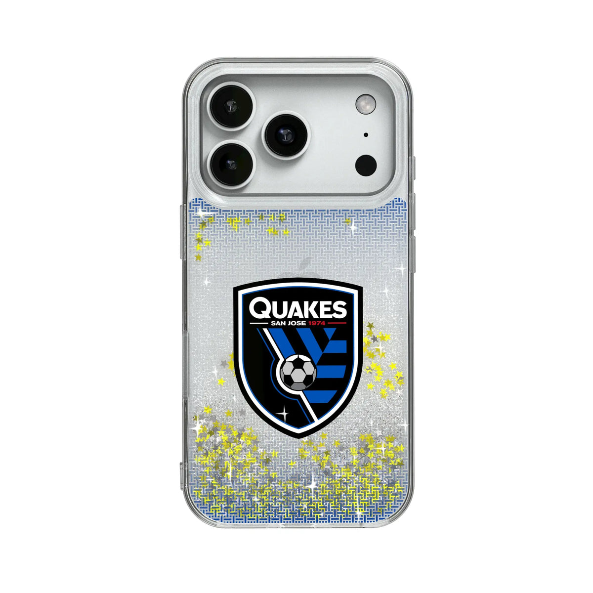 San Jose Earthquakes Linen Glitter Phone Case for Apple iPhone