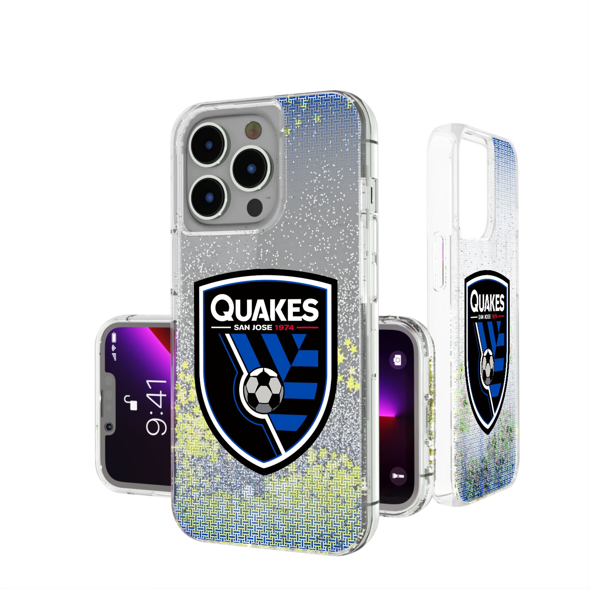 San Jose Earthquakes Linen iPhone Glitter Phone Case for Apple iPhone
