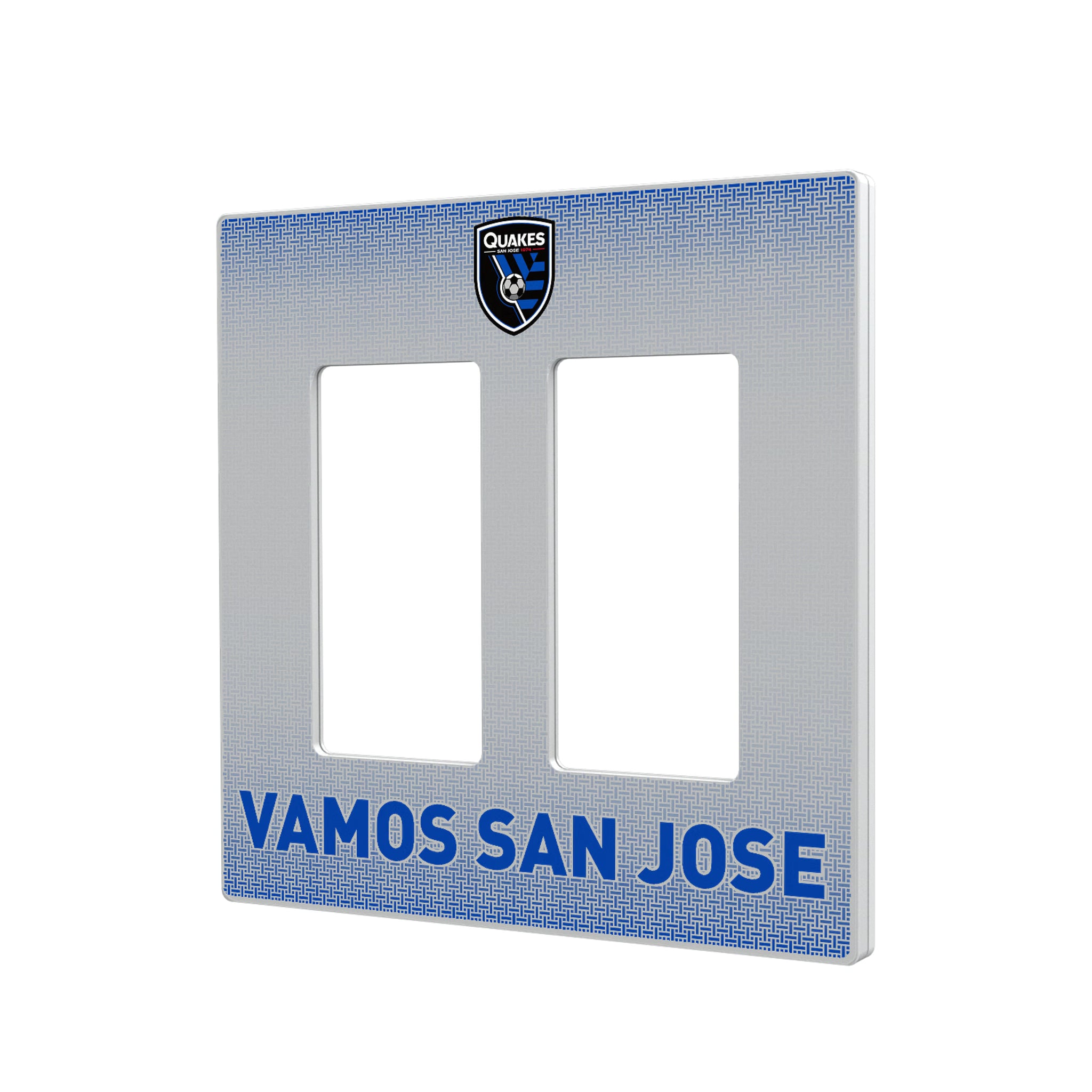 San Jose Earthquakes Linen Hidden-Screw Light Switch Plate#Style_Double Rocker