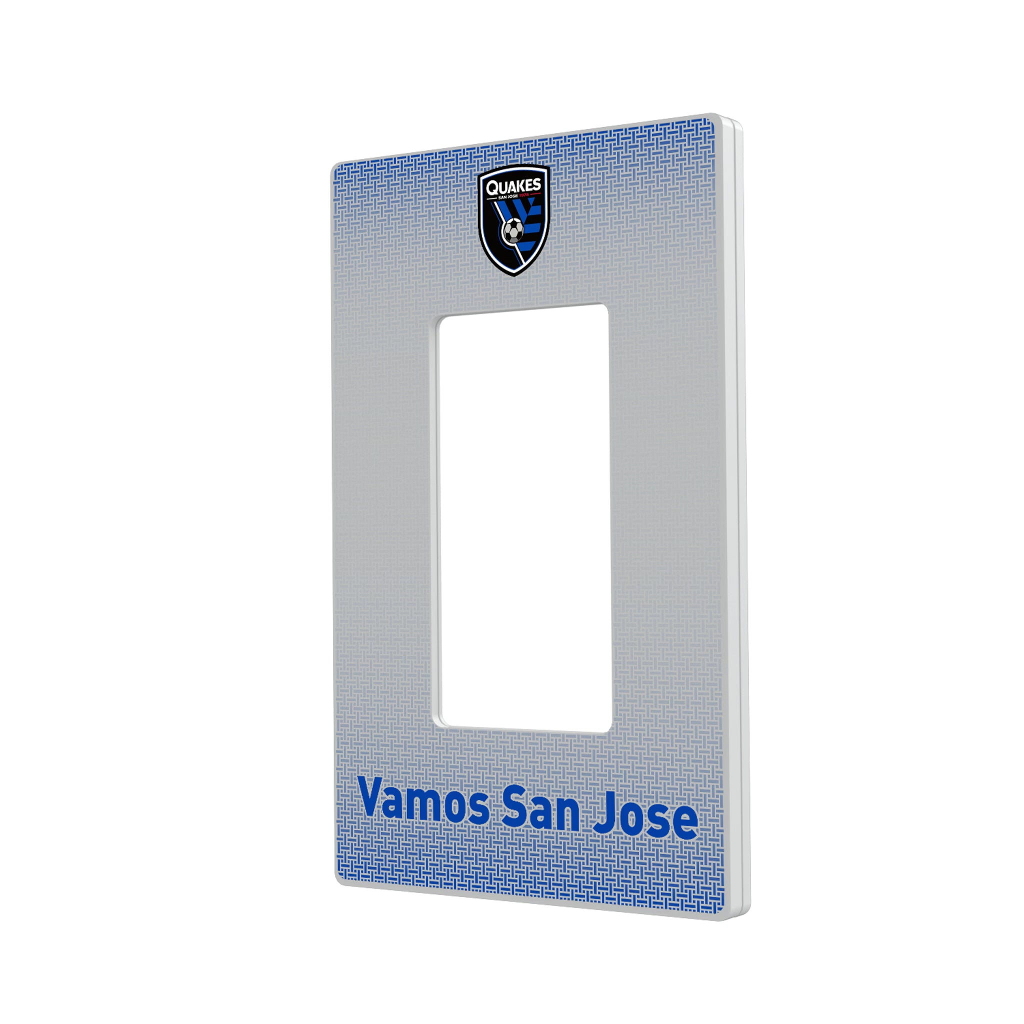 San Jose Earthquakes Linen Hidden-Screw Light Switch Plate#Style_Single Rocker