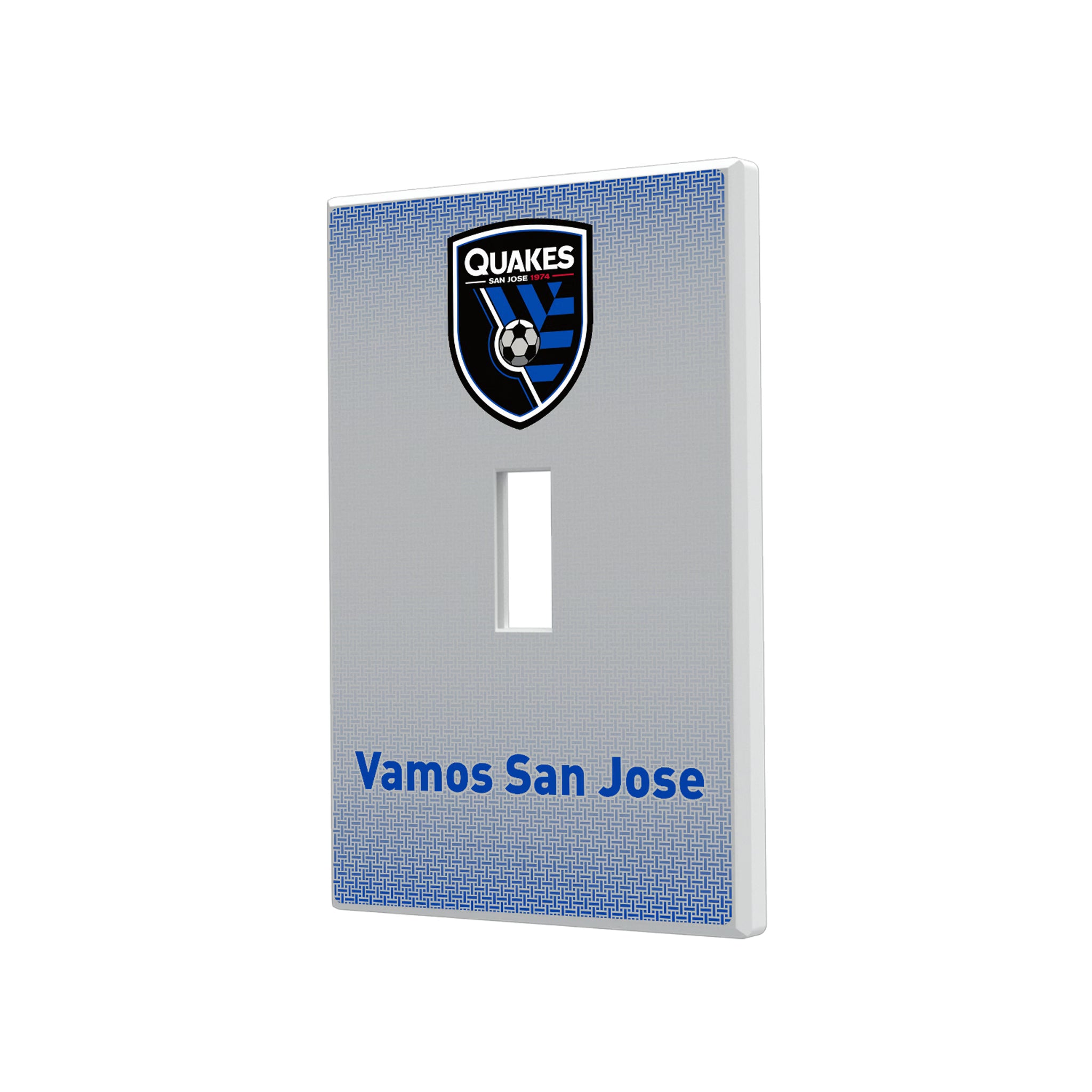 San Jose Earthquakes Linen Hidden-Screw Light Switch Plate#Style_Single Toggle