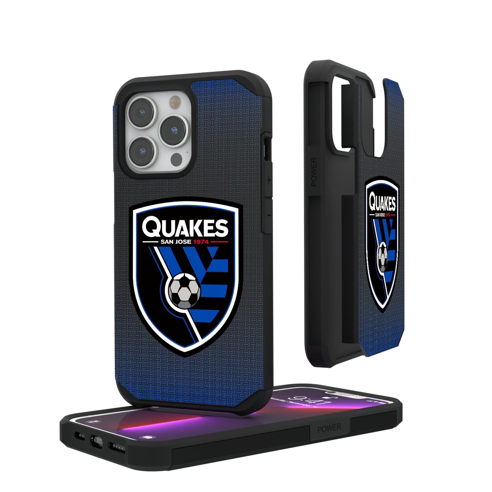 San Jose Earthquakes Linen iPhone Rugged Phone Case for Apple iPhone#Device_iPhone 13 Pro