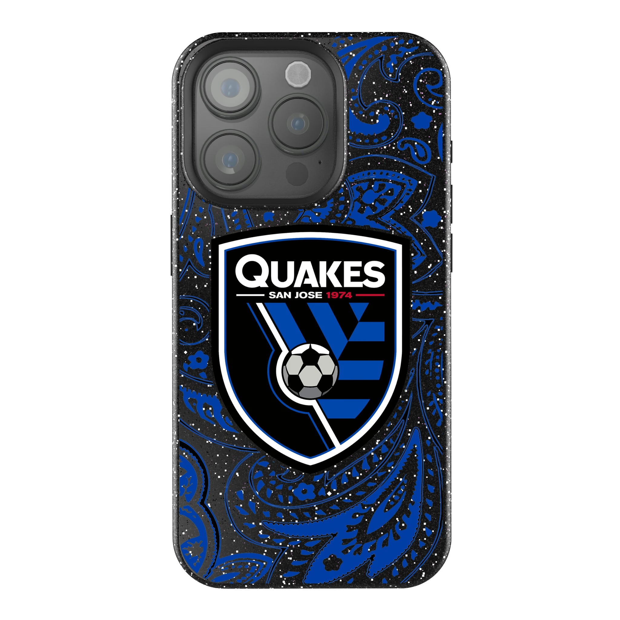 San Jose Earthquakes Paisley iPhone Bling Phone Case for Apple iPhone