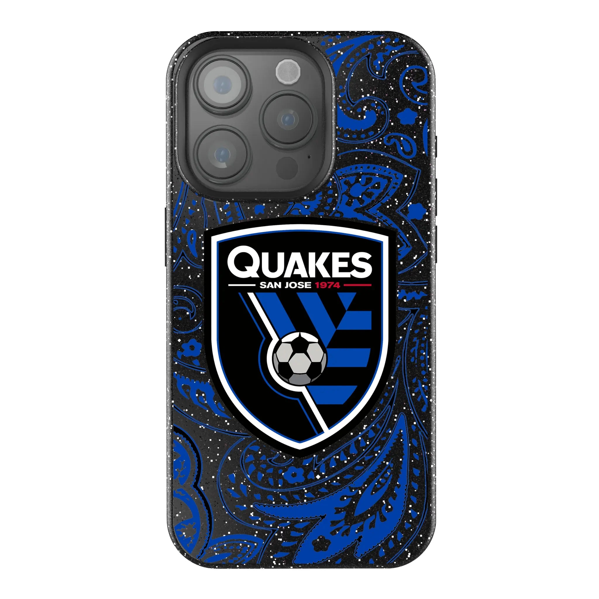 San Jose Earthquakes Paisley iPhone Bling Phone Case for Apple iPhone