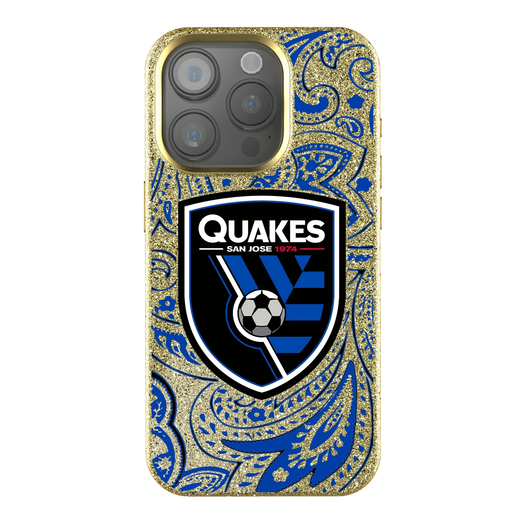 San Jose Earthquakes Paisley iPhone Bling Phone Case for Apple iPhone