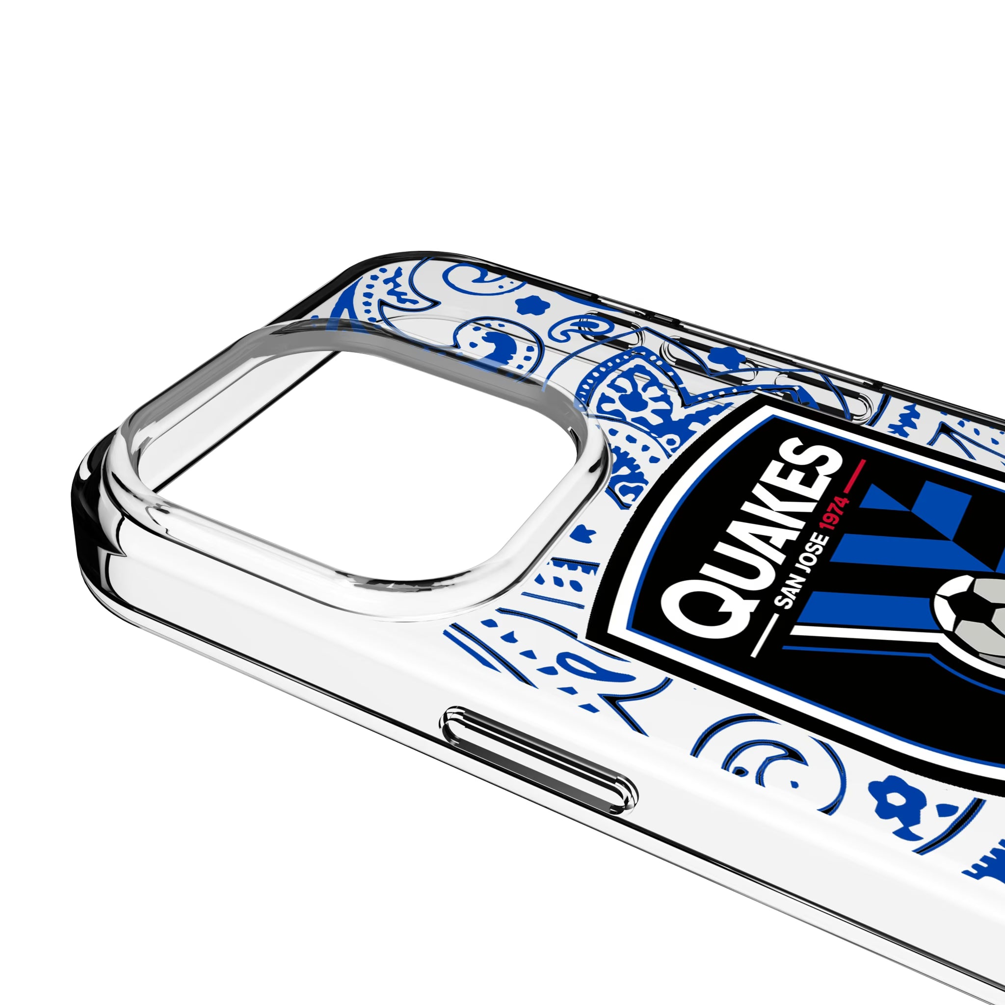 San Jose Earthquakes Paisley iPhone Clear Phone Case for Apple iPhone - Detail