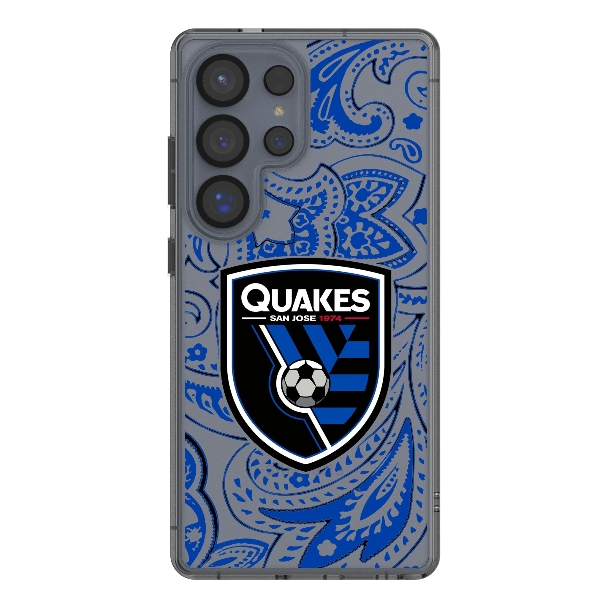 San Jose Earthquakes Paisley Galaxy Clear Phone Case for Samsung Galaxy
