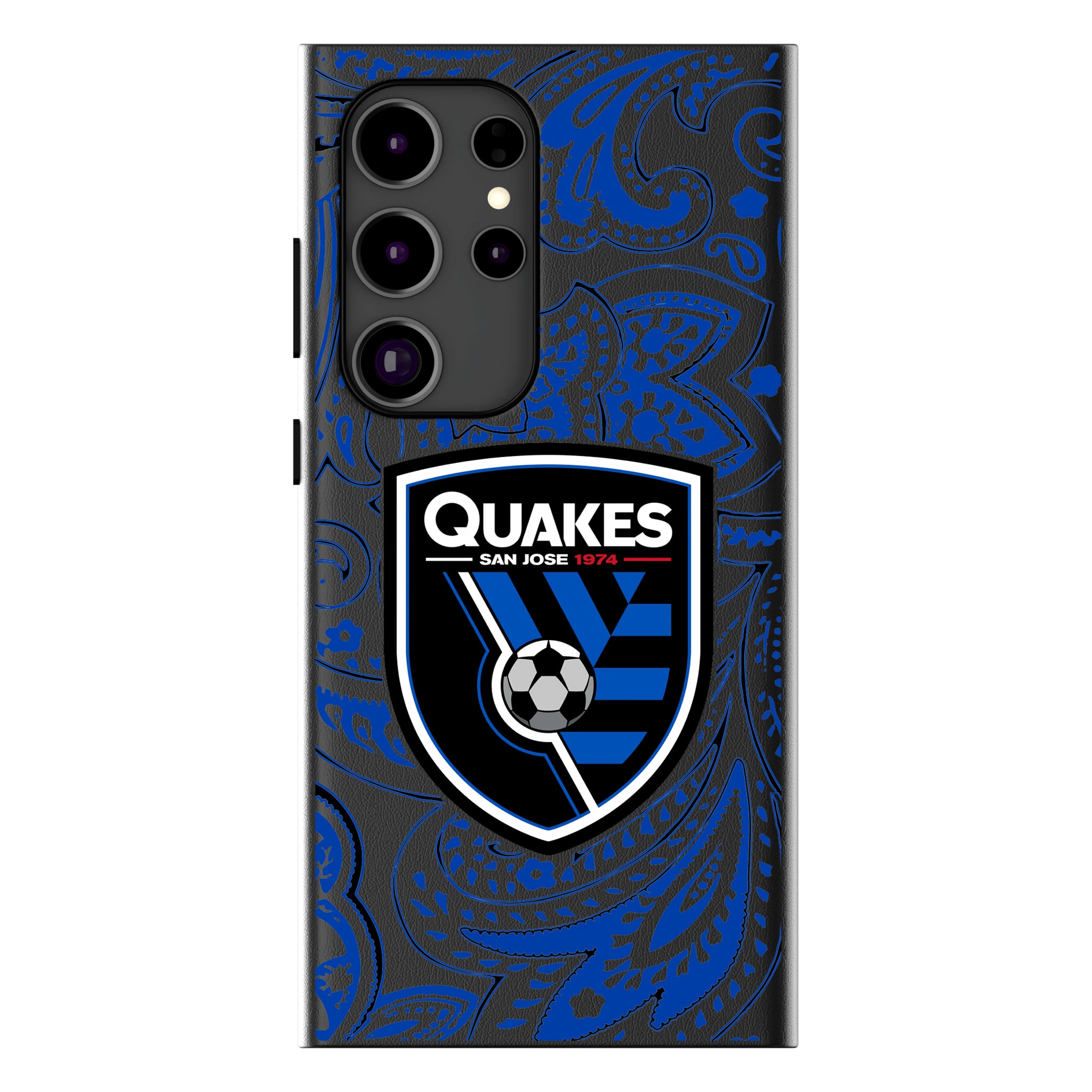 San Jose Earthquakes Paisley Galaxy MagSafe Compatible Phone Case for Samsung Galaxy