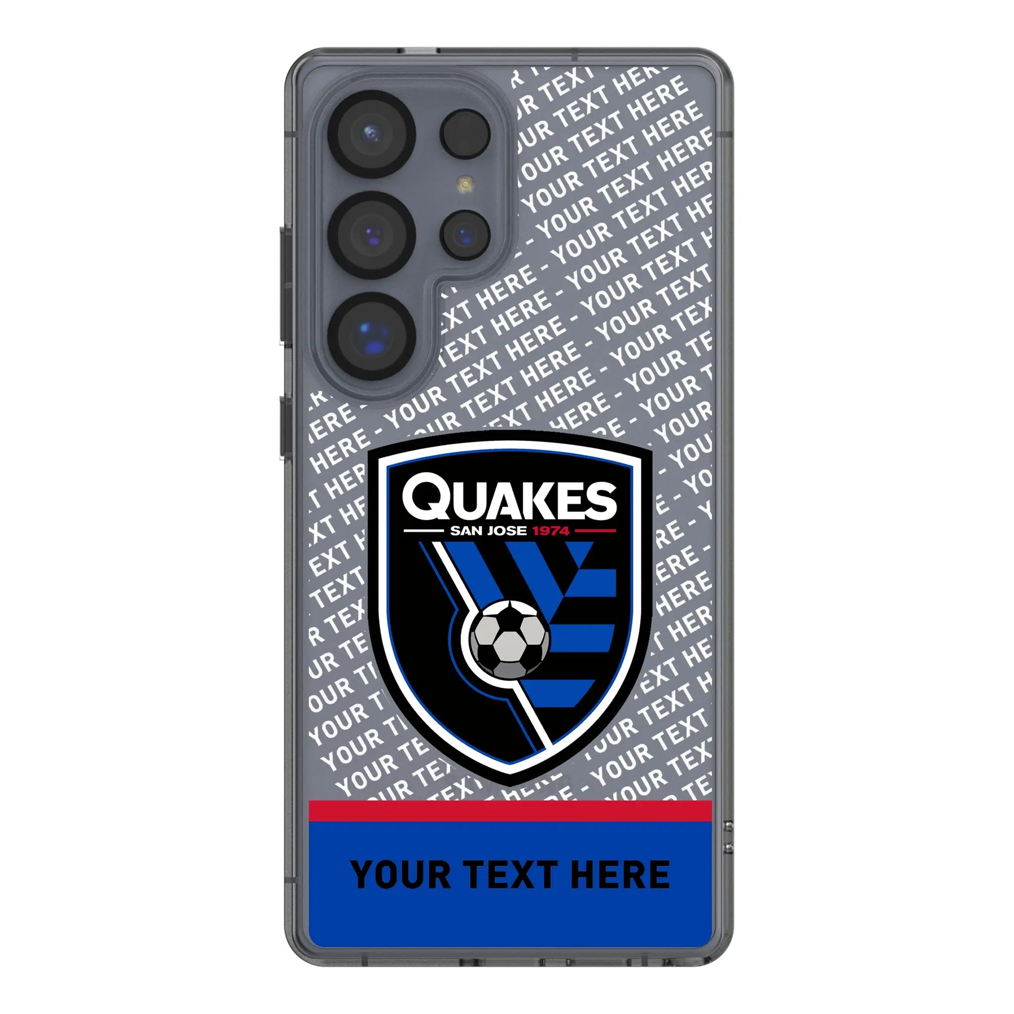 San Jose Earthquakes Personalized EndZone Plus Galaxy Clear Phone Case for Samsung Galaxy